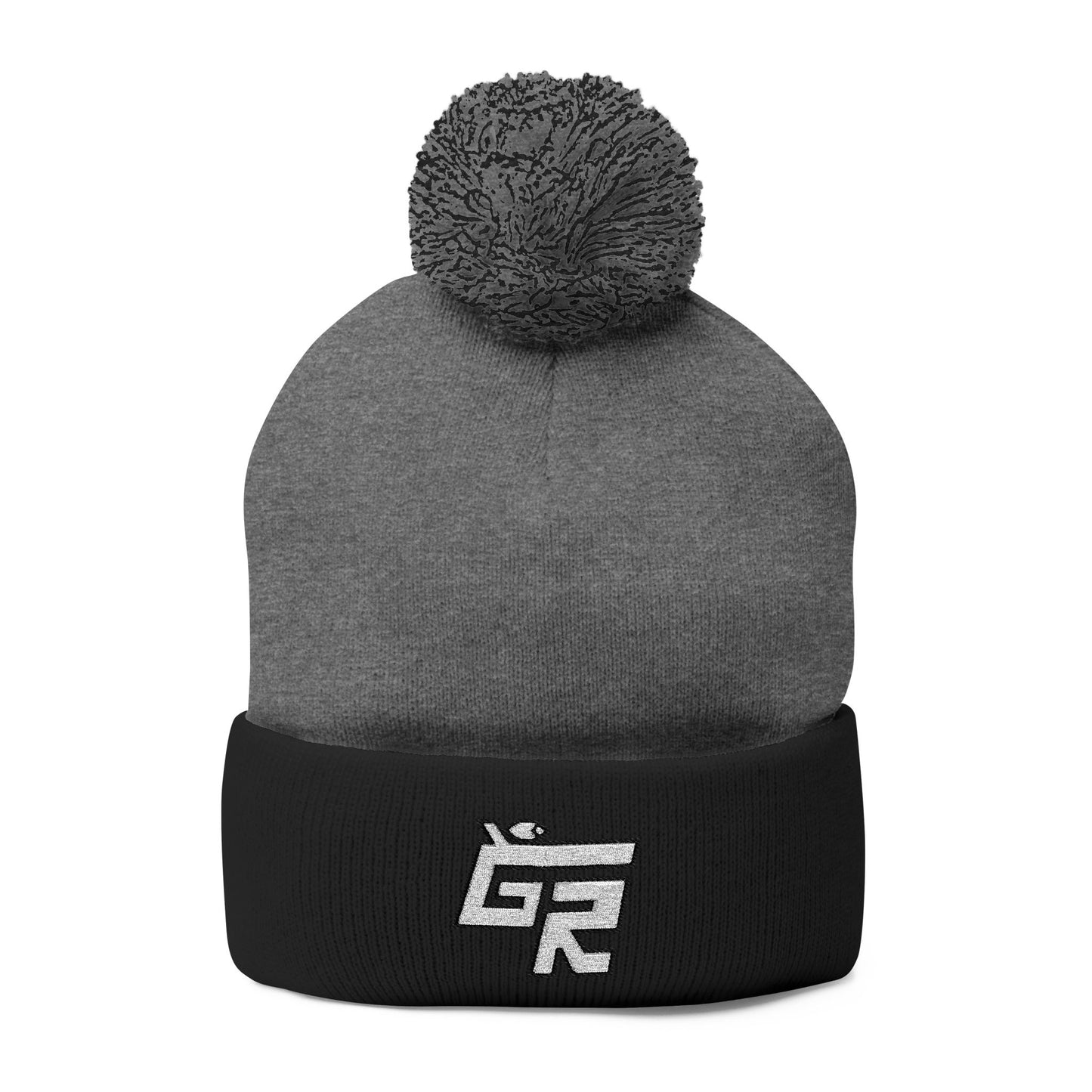 Pom-Pom Beanie (Hockey Spirit Embroidered Cap)