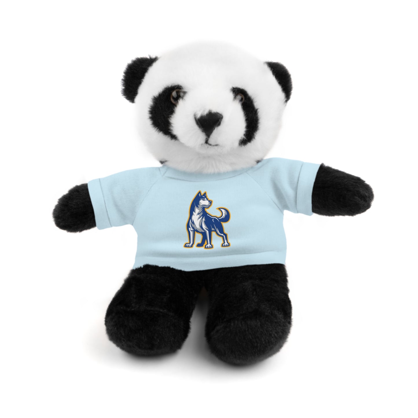 Huggable Huskies β 8" Plush Buddies w/ Logo Tee (Pick Your Animal + Tee Color)