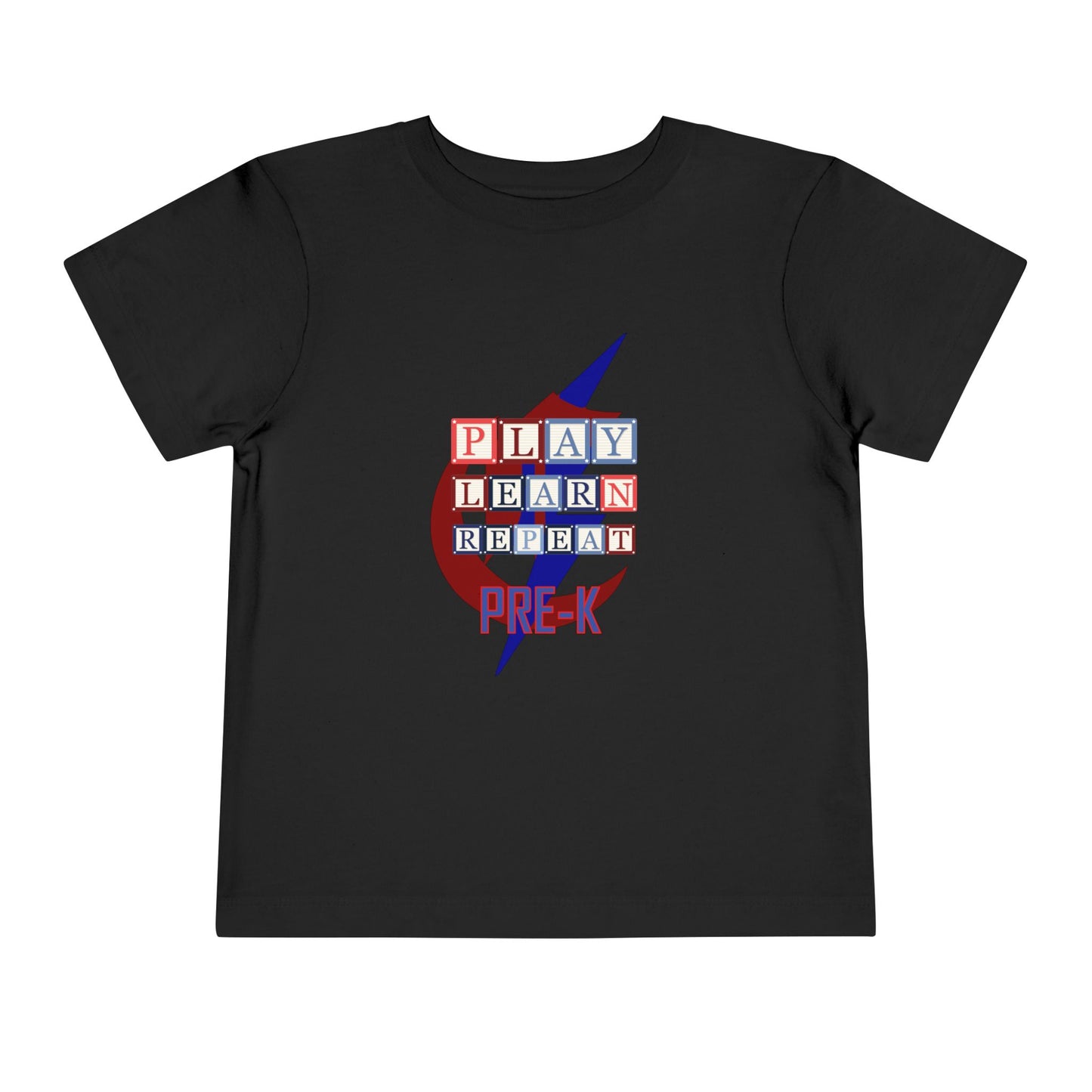 Chisholm Bluestreaks – Play. Learn. Repeat. Pre-K Toddler Tee