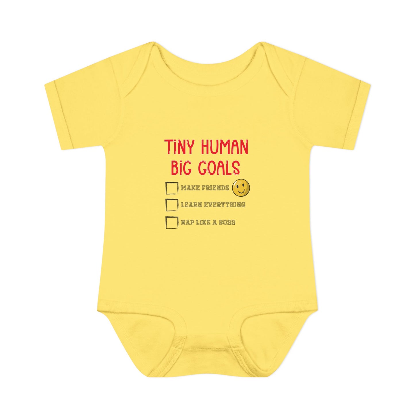 Tiny Human, Big Goals β Infant Bodysuit
