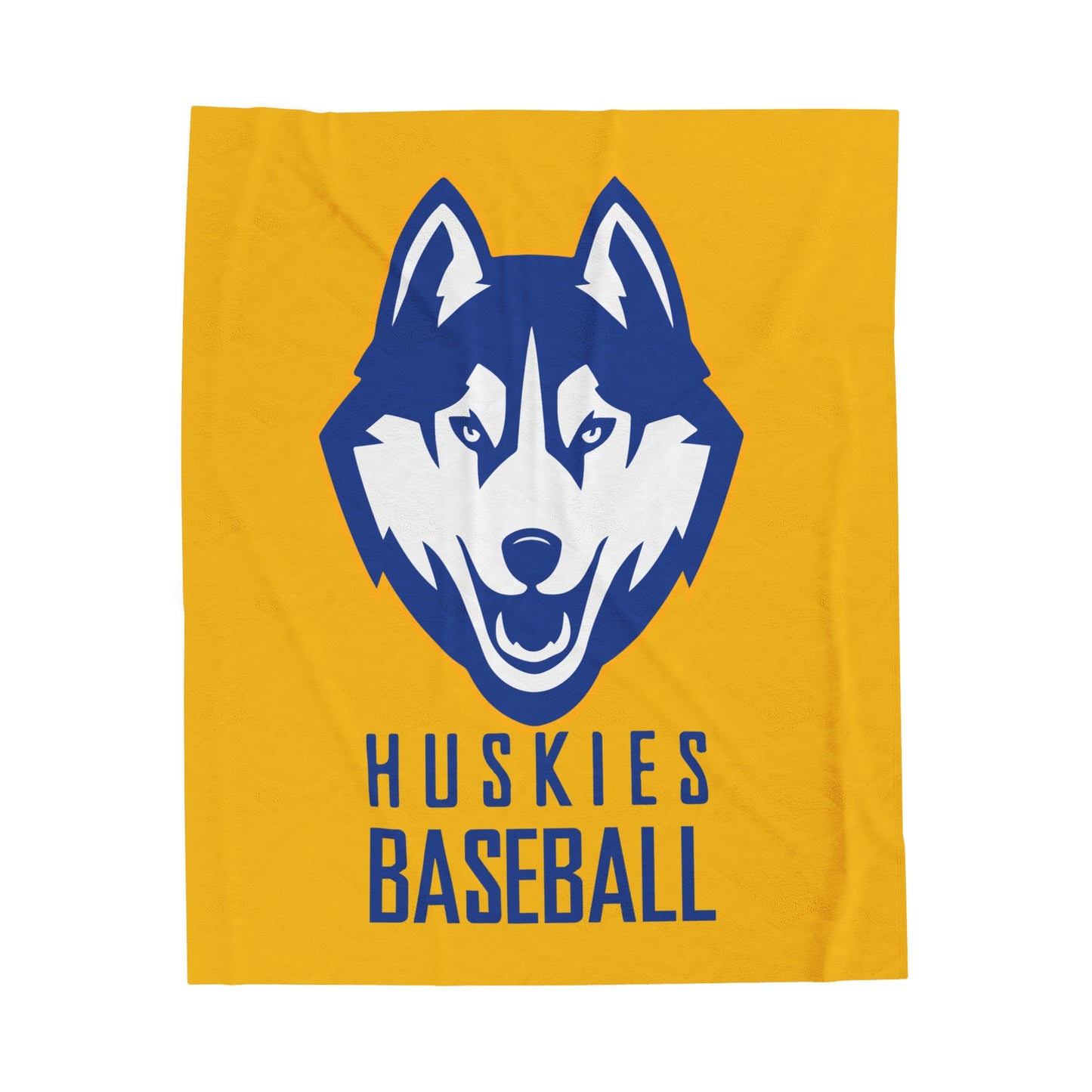 Bigfork Huskies Baseball Plush Velveteen Blanket