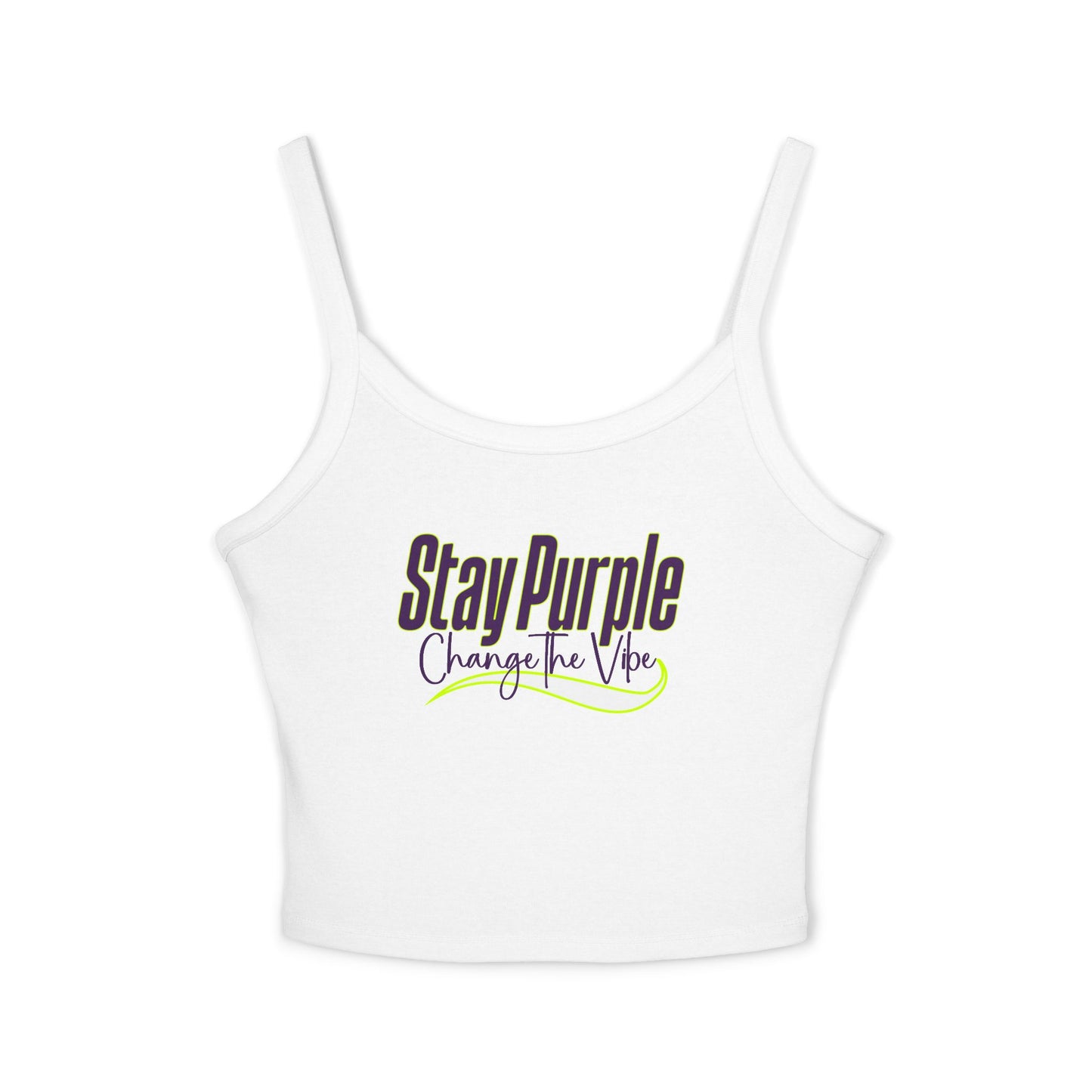 Stay Purple | Change the Vibe - Women's Spaghetti Strap Tank