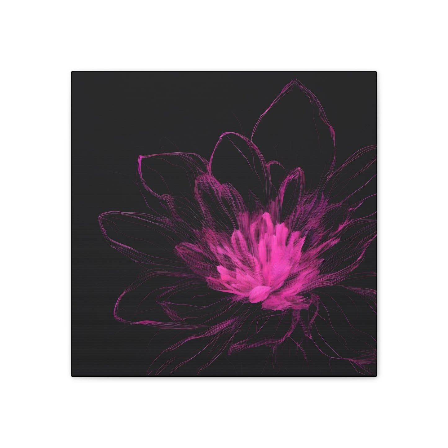 Lotus Static – Square Canvas Bloom