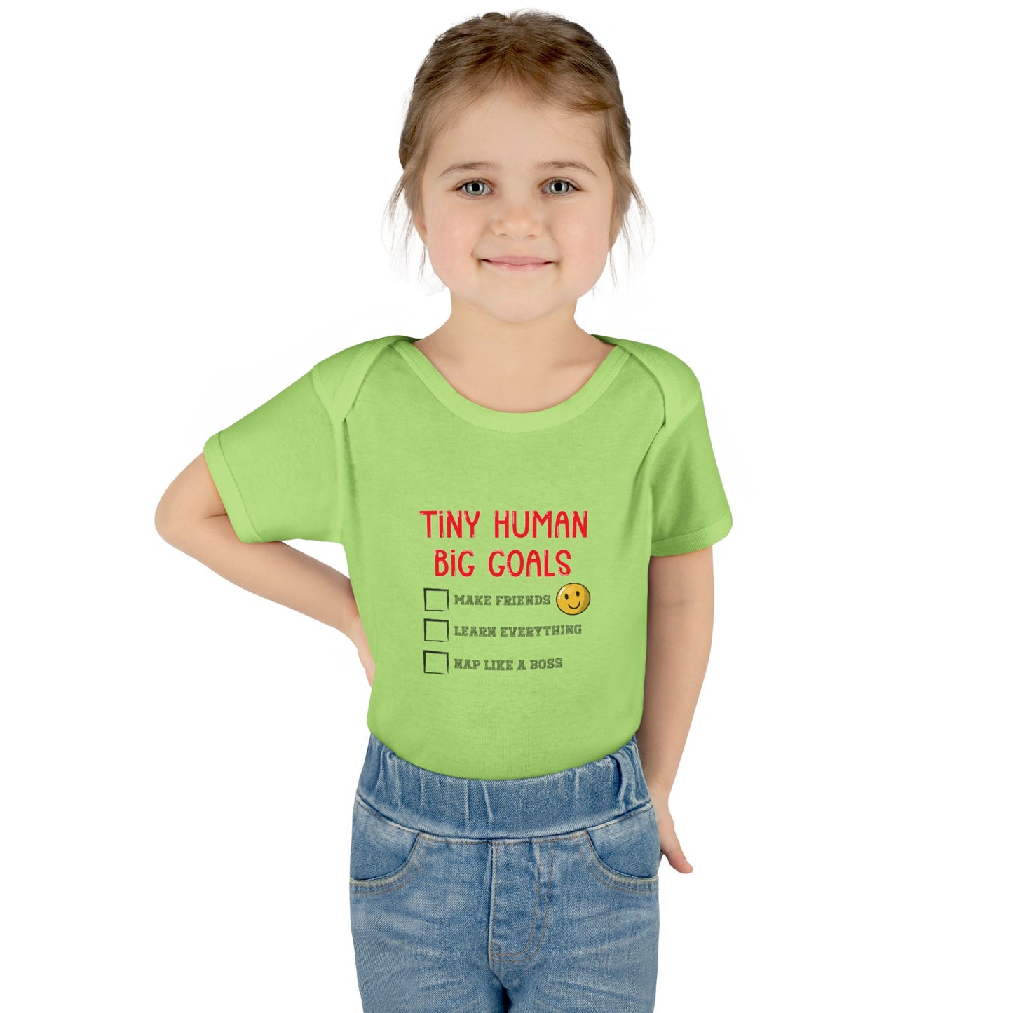 Tiny Human, Big Goals β Infant Bodysuit
