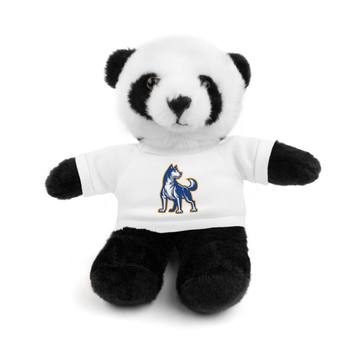 Huggable Huskies β 8" Plush Buddies w/ Logo Tee (Pick Your Animal + Tee Color)