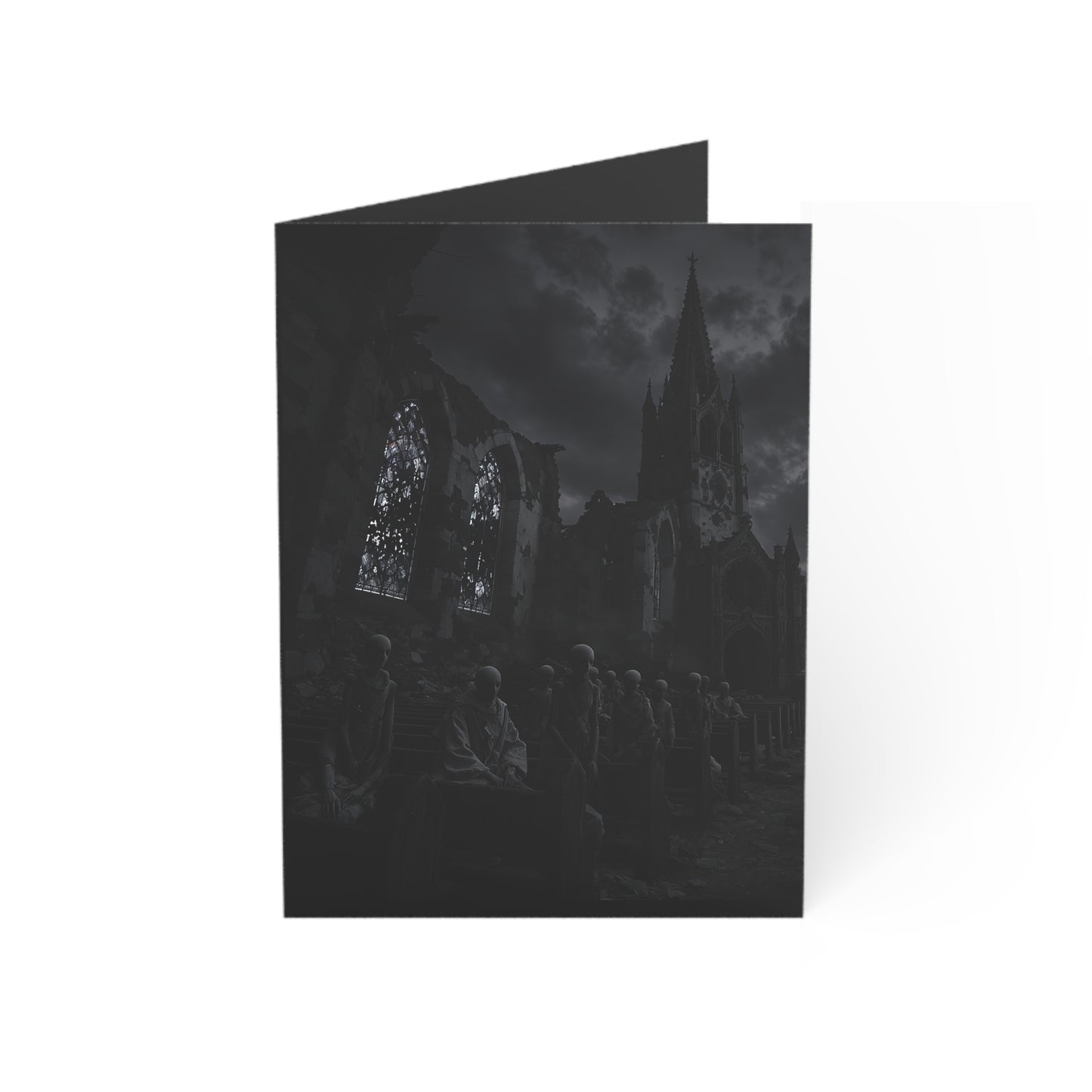 Congregation of the Forgotten – Gothic Horror Greeting Card