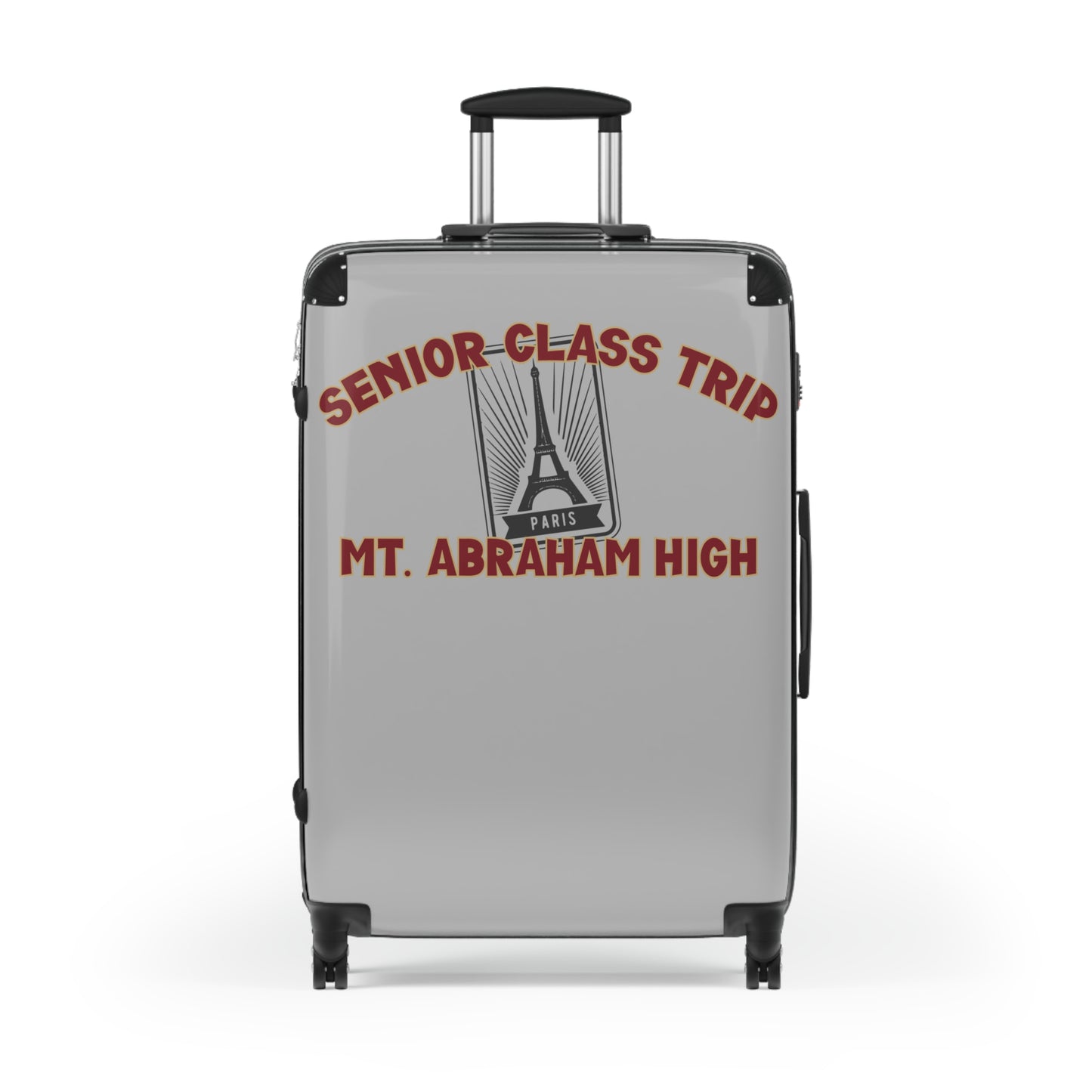Mt. Abraham High Senior Class Trip Suitcase – Paris or Bust (Travel at Your Own Risk)