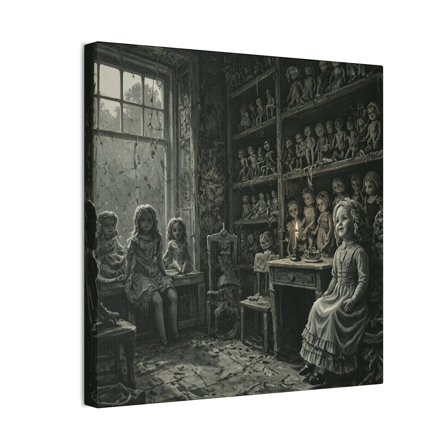 The Dollmaker's Den – Haunted Canvas Wall Art