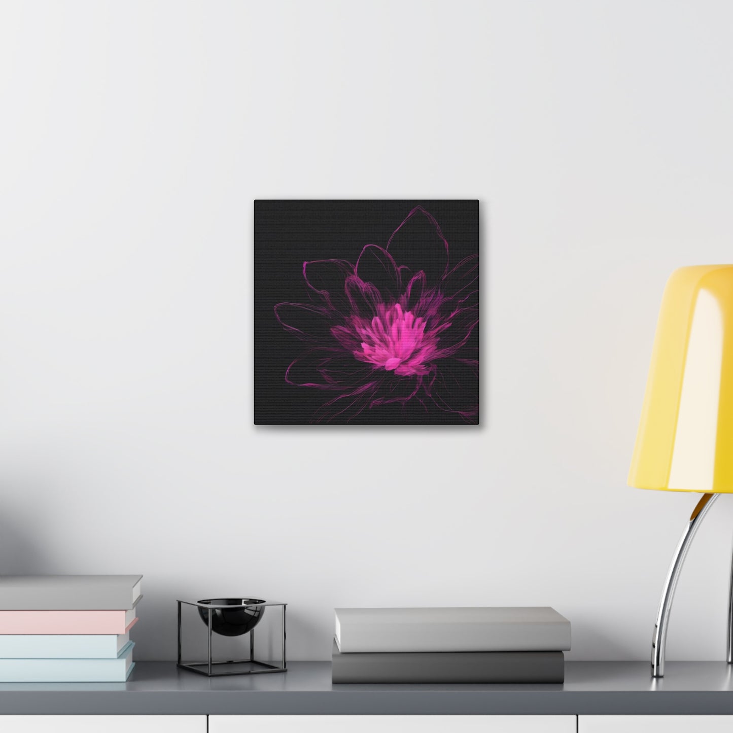 Lotus Static – Square Canvas Bloom