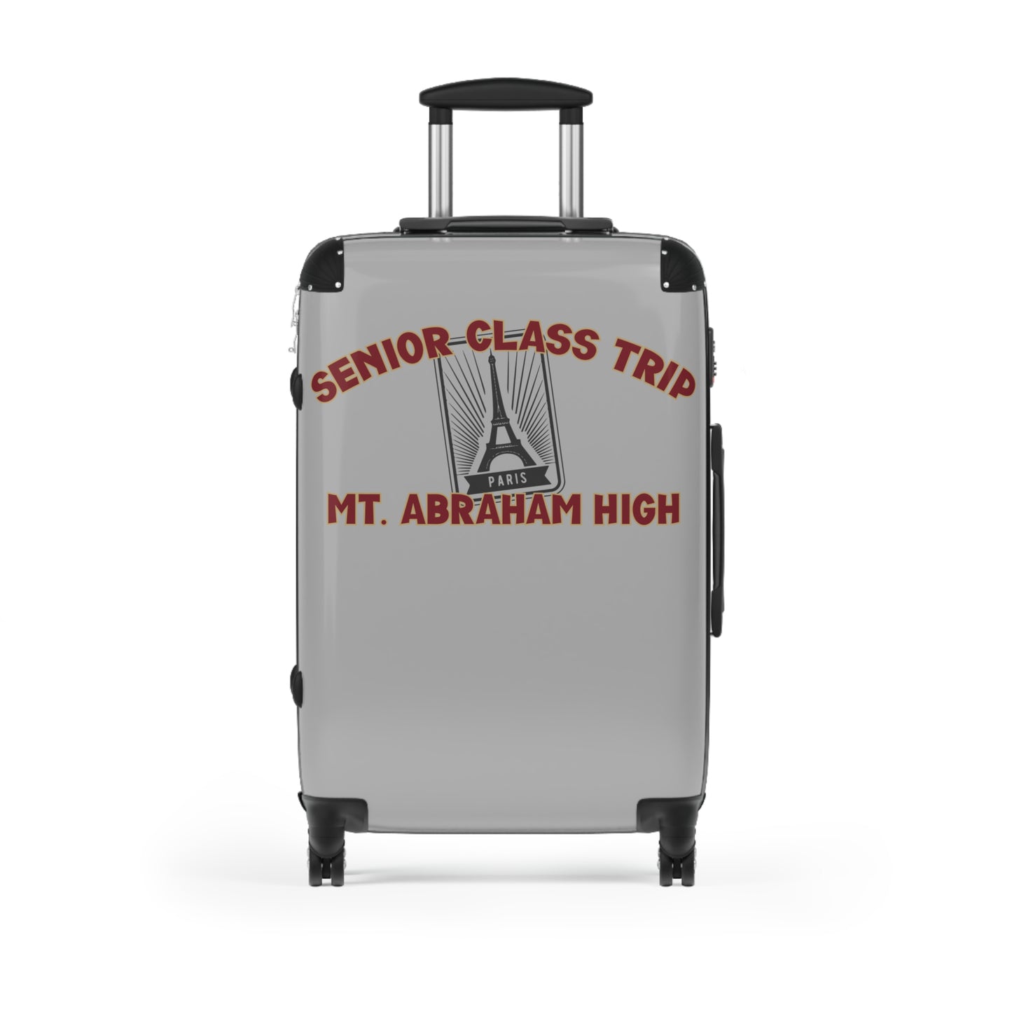 Mt. Abraham High Senior Class Trip Suitcase – Paris or Bust (Travel at Your Own Risk)