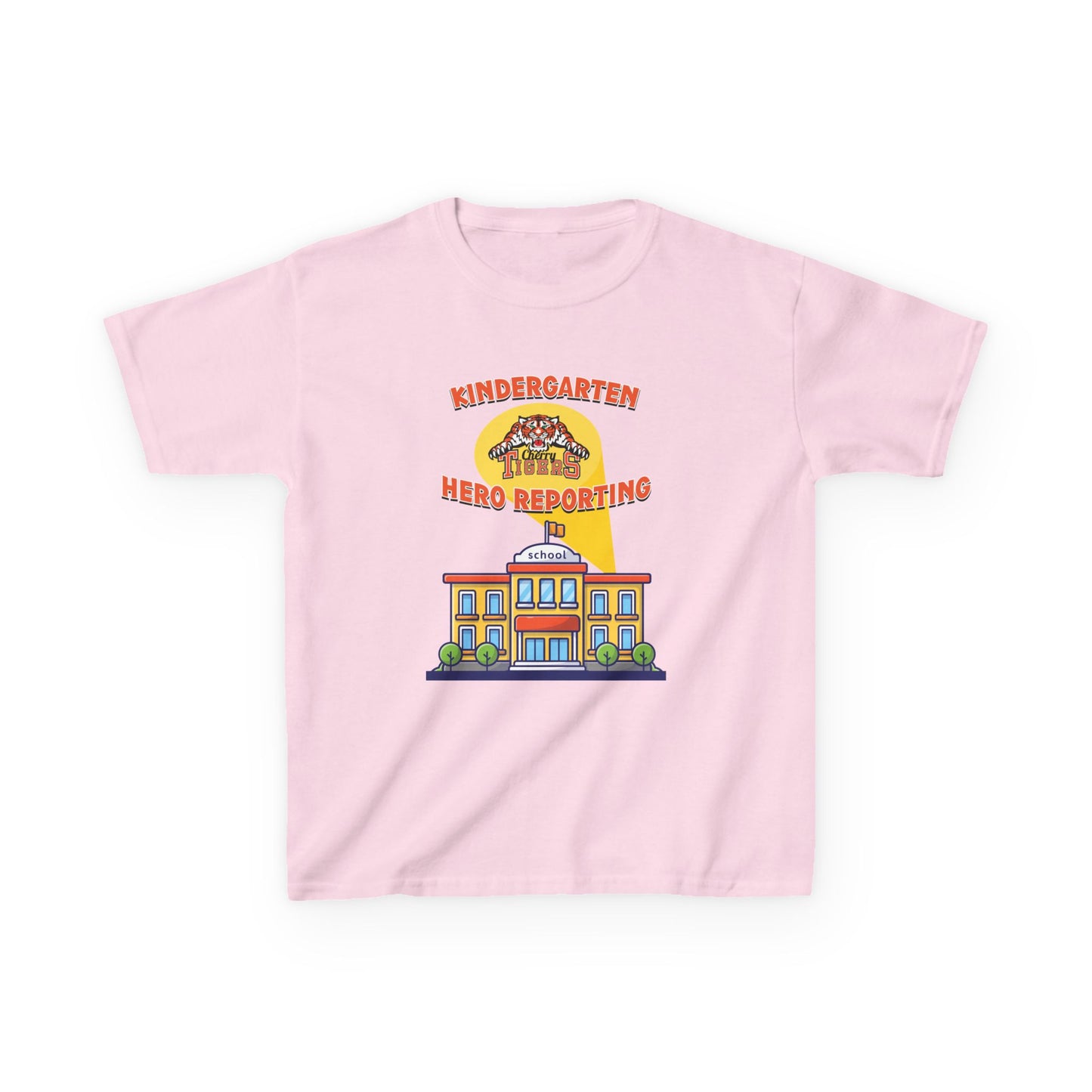 Kindergarten: Hero Reporting for Duty – Cherry Tigers Kids Tee