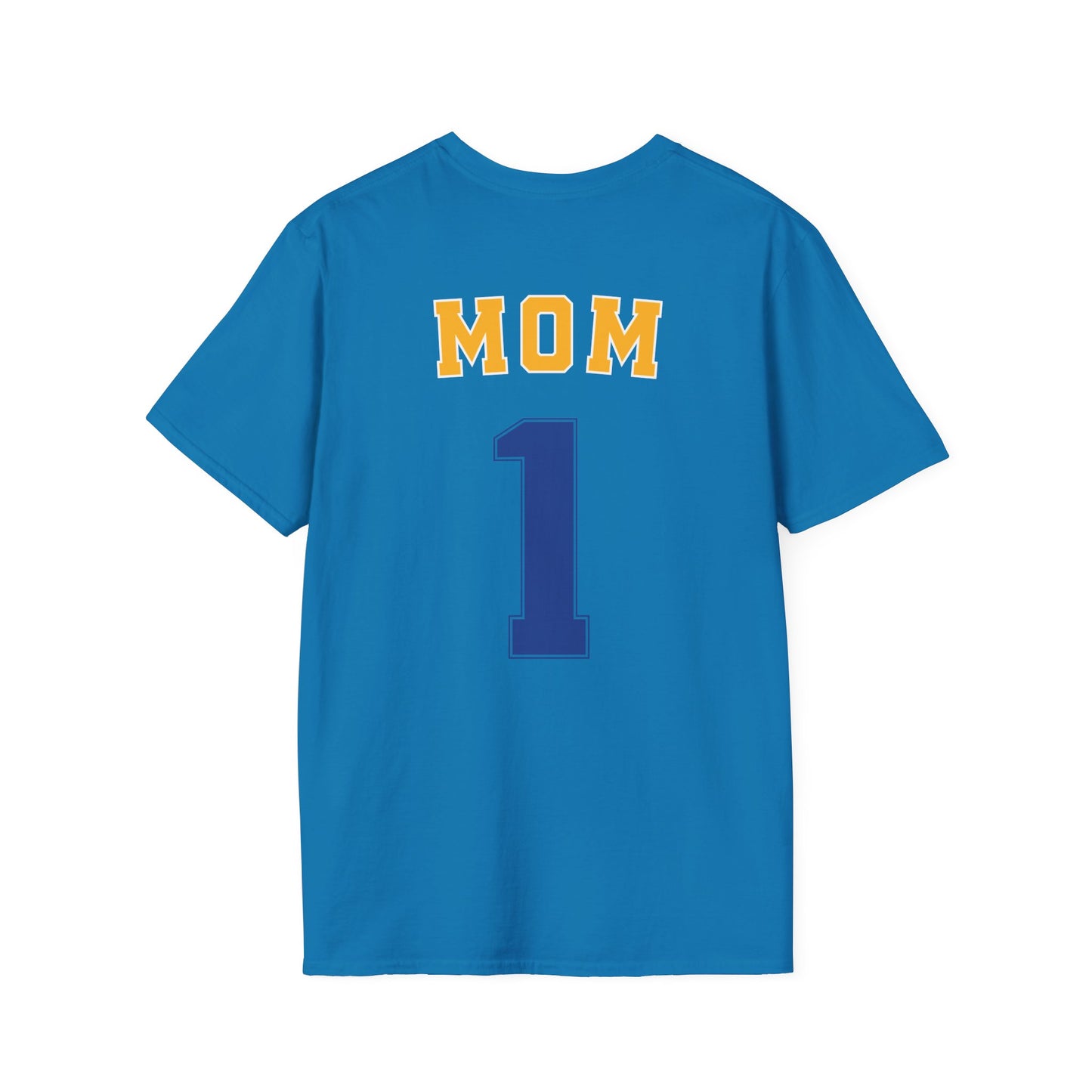 Bigfork Huskies Soft-Style Tee — Custom Back (“MOM #1” or Your Text)