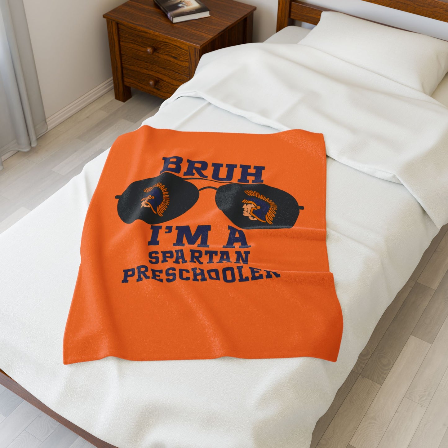 BRUH I’m a Spartan Preschooler – Velveteen Nap Blanket