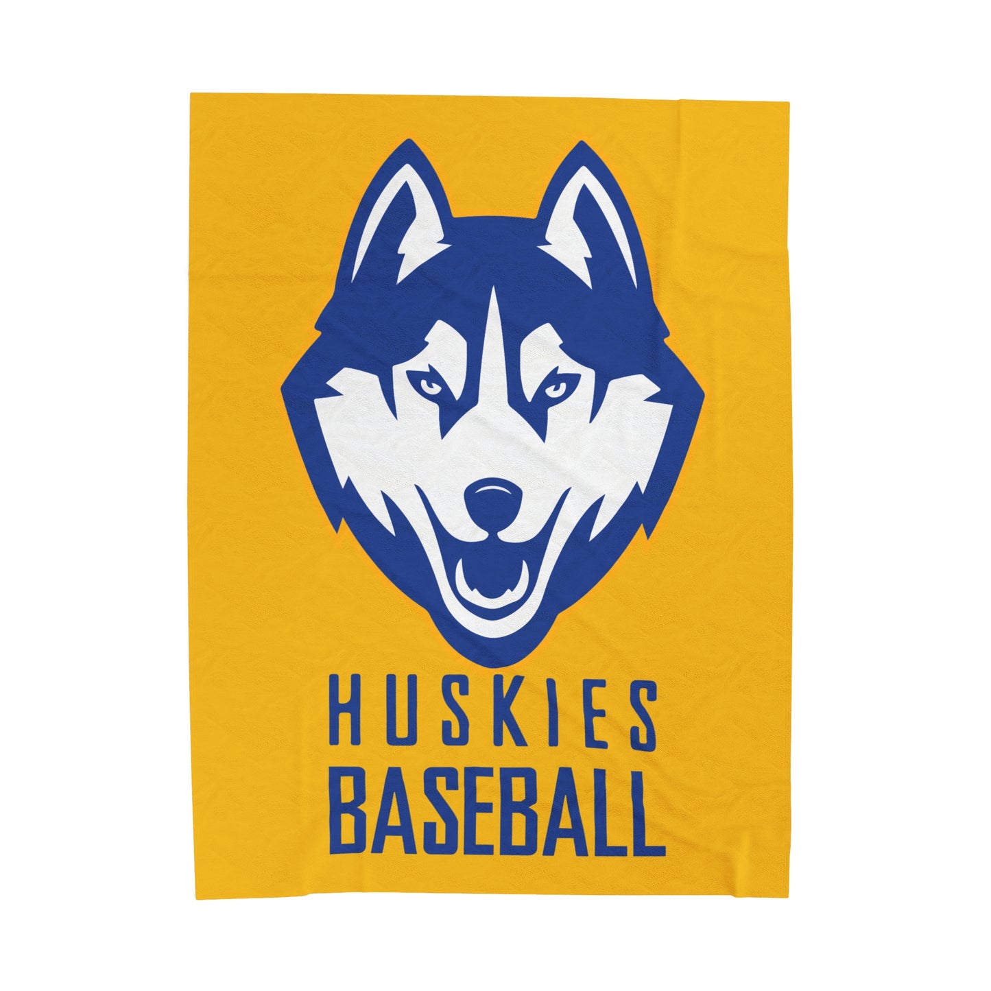 Bigfork Huskies Baseball Plush Velveteen Blanket