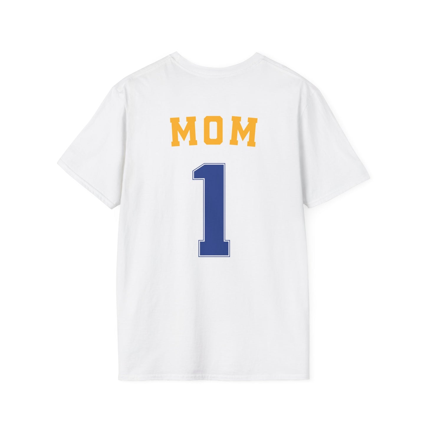 Bigfork Huskies Soft-Style Tee — Custom Back (“MOM #1” or Your Text)