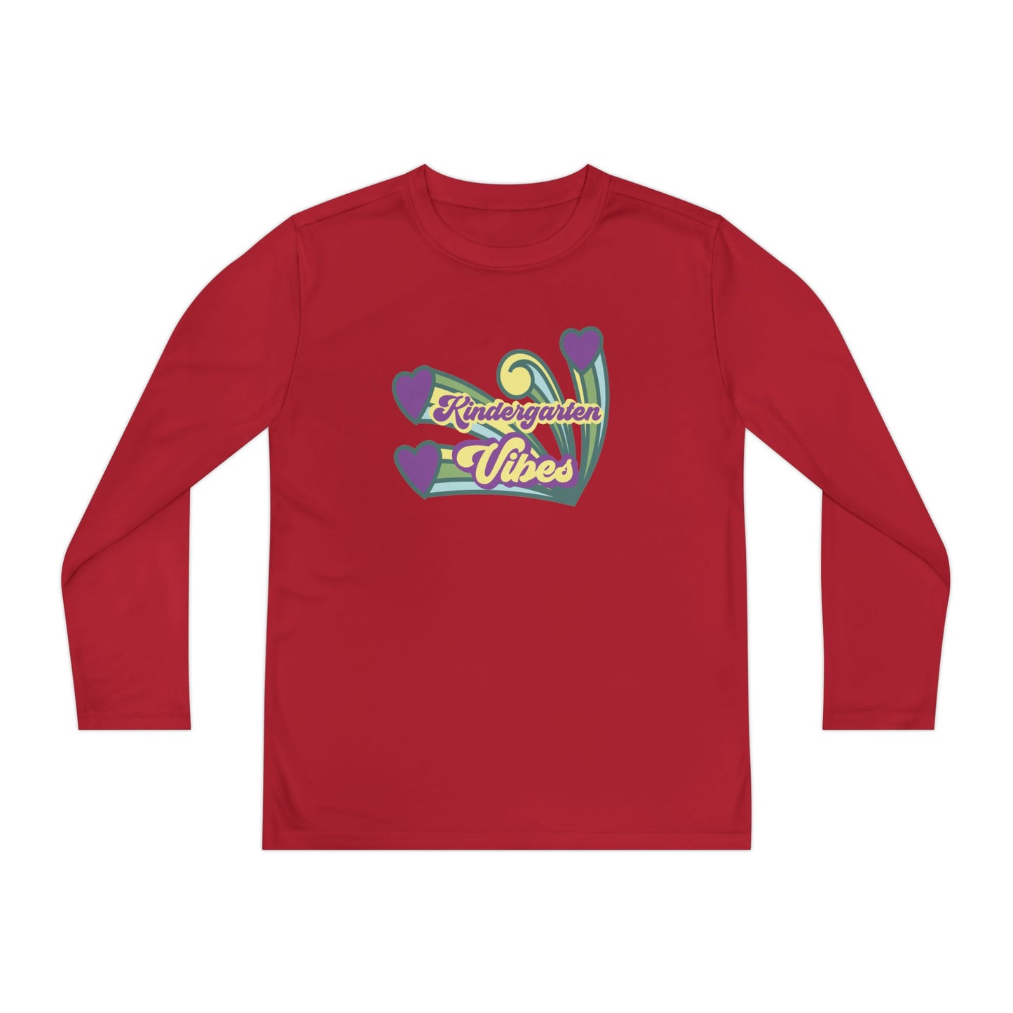 Kindergarten Vibes โ Youth Long Sleeve Performance Tee