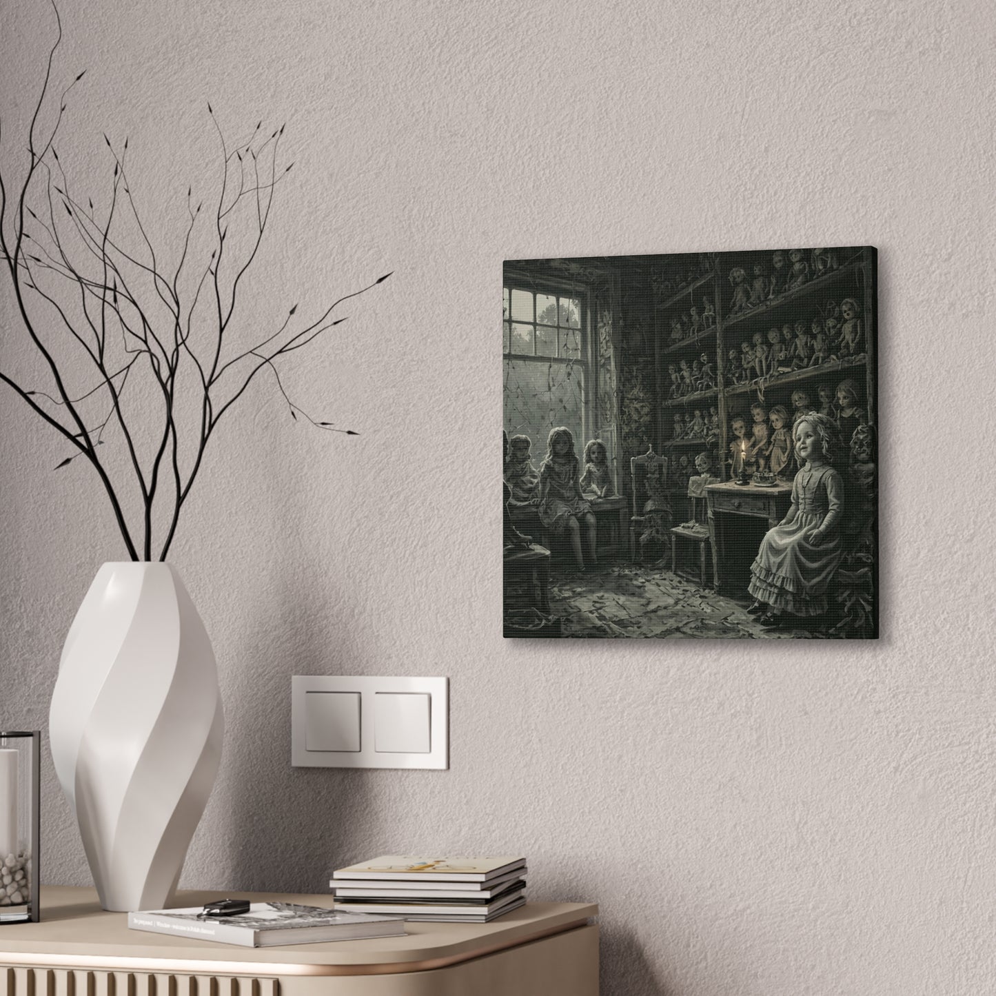 The Dollmaker's Den – Haunted Canvas Wall Art