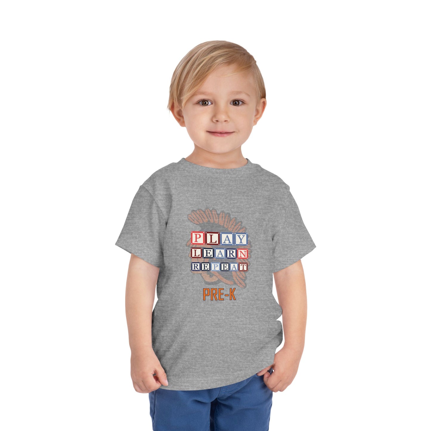 NK Play. Learn. Repeat. β Pre-K Toddler Tee