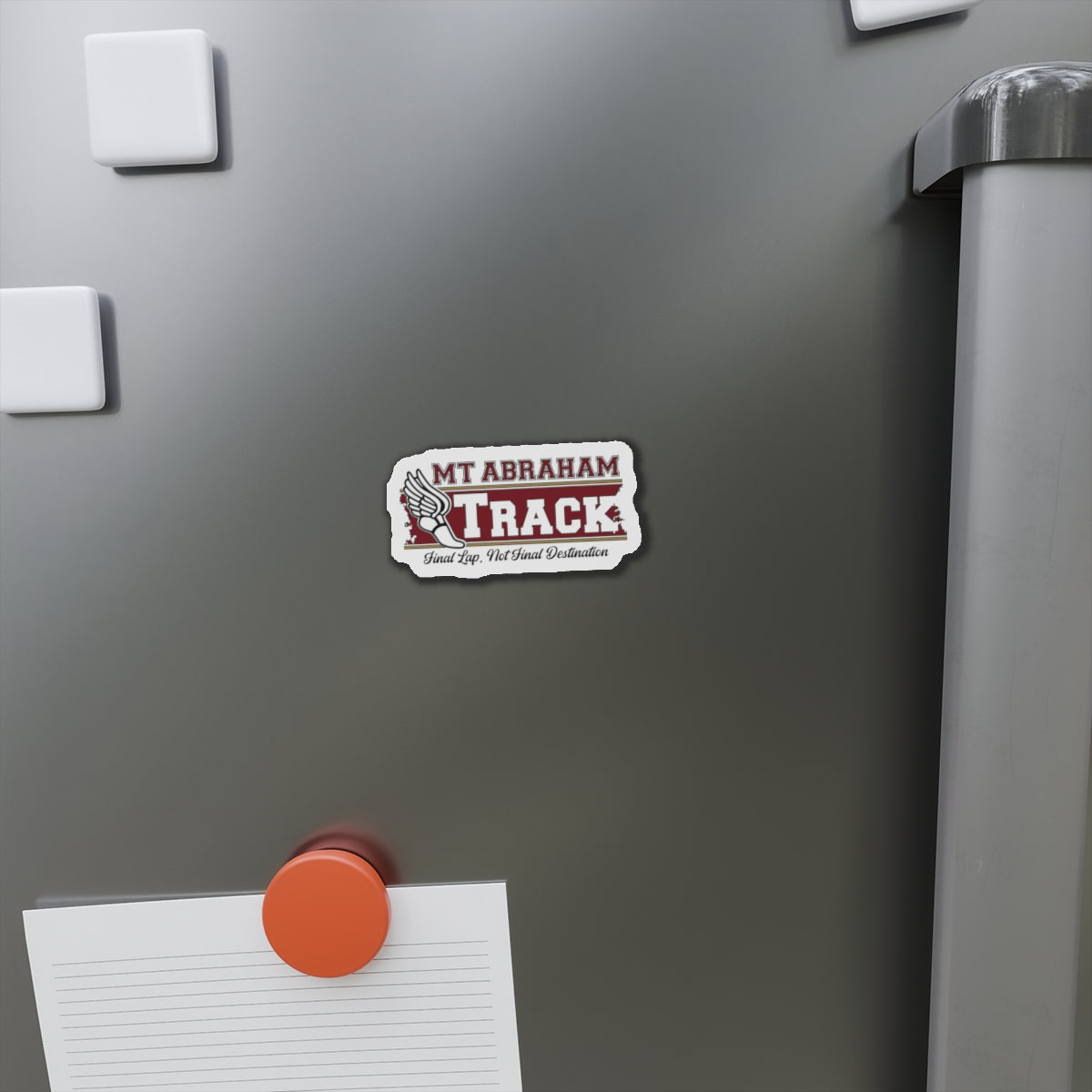 Mt. Abraham Track Magnet — “Final Lap, Not Final Destination”