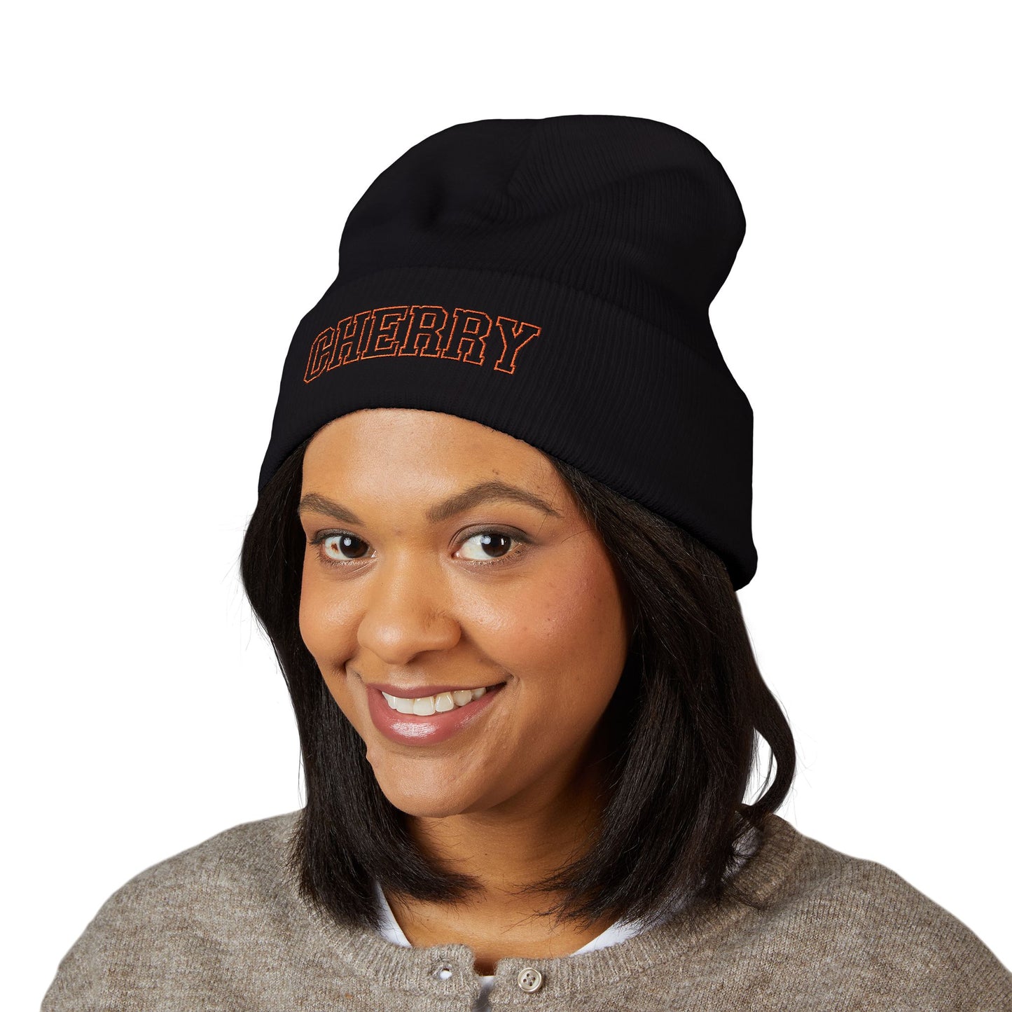 Cherry Cuffed Beanie – Cold Weather? Never Heard of Her ❄️🐯