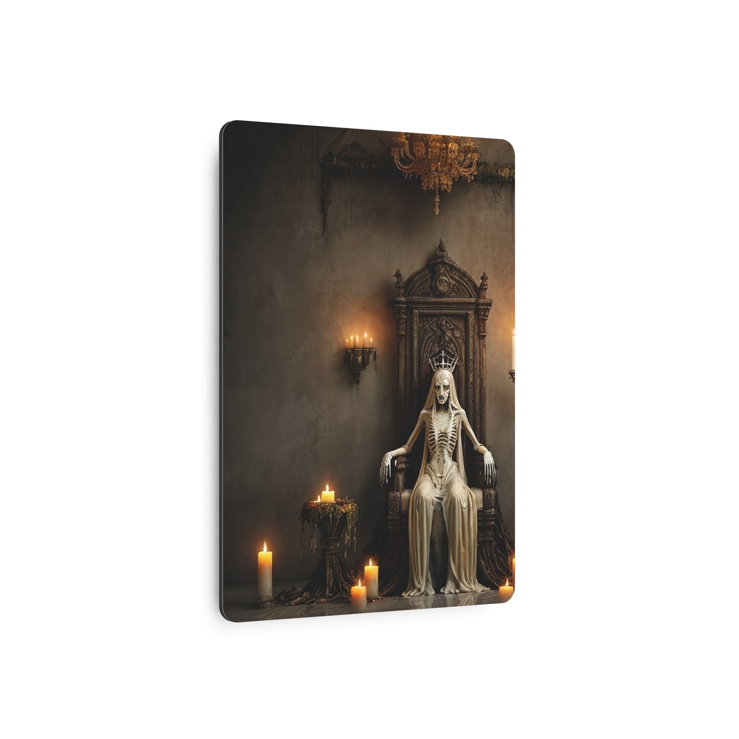 Crowned in Silence – Gothic Queen Metal Sign