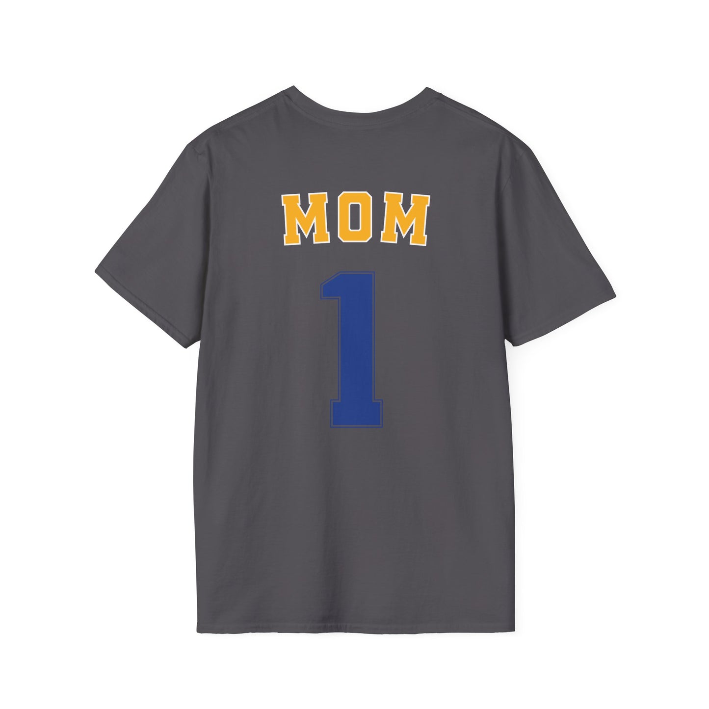 Bigfork Huskies Soft-Style Tee — Custom Back (“MOM #1” or Your Text)