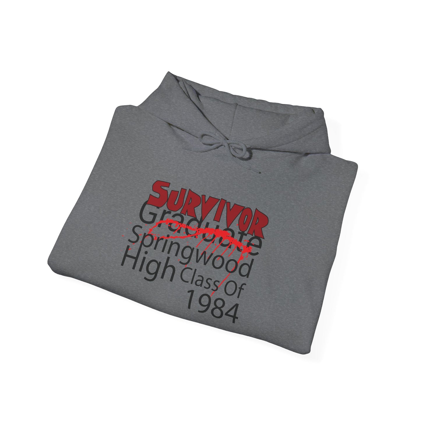 Springwood High Class of 1984 Survivor Hoodie – Horror Movie Alumni Gear