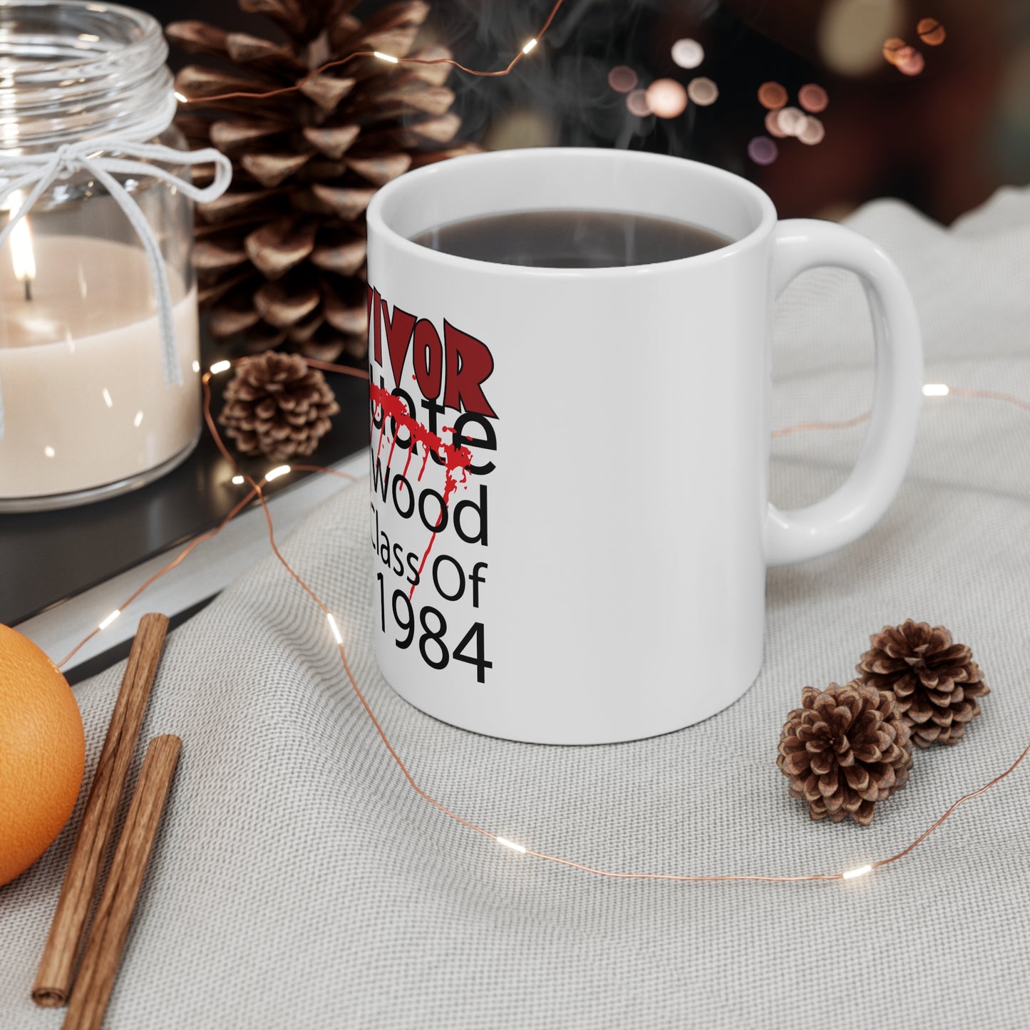 Springwood High Class of 1984 Survivor Mug – Horror Fan Coffee Cup