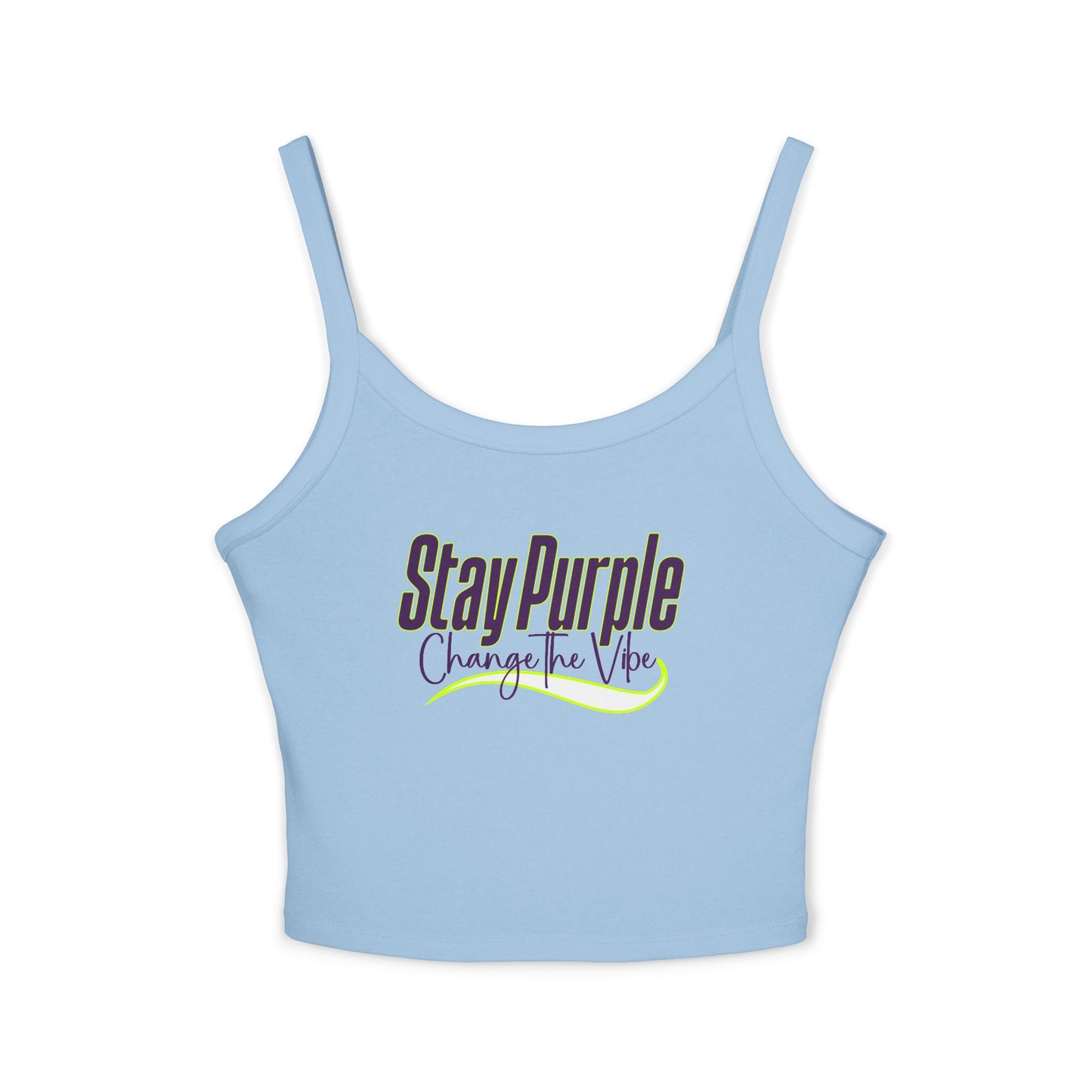 Stay Purple | Change the Vibe - Women's Spaghetti Strap Tank