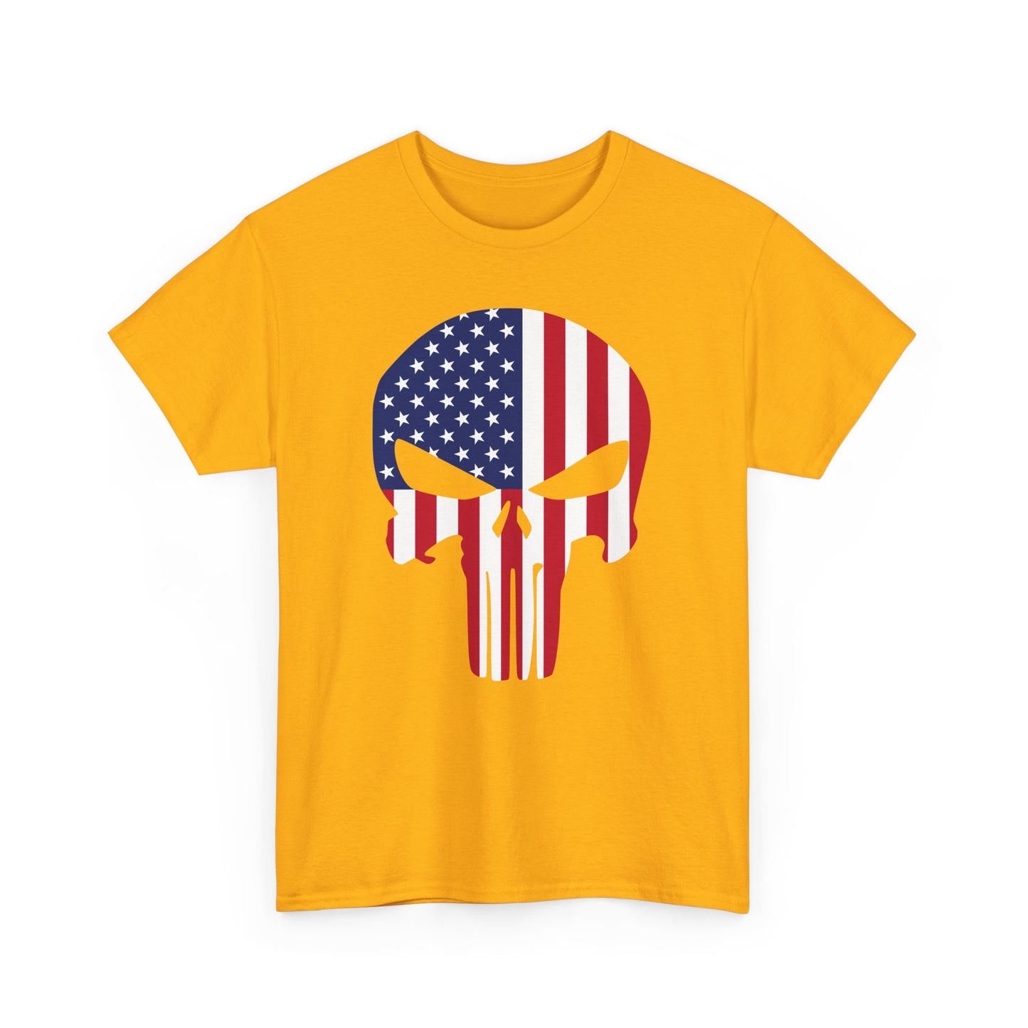 American Skull Tee - Bold Patriotism Meets Edgy Style