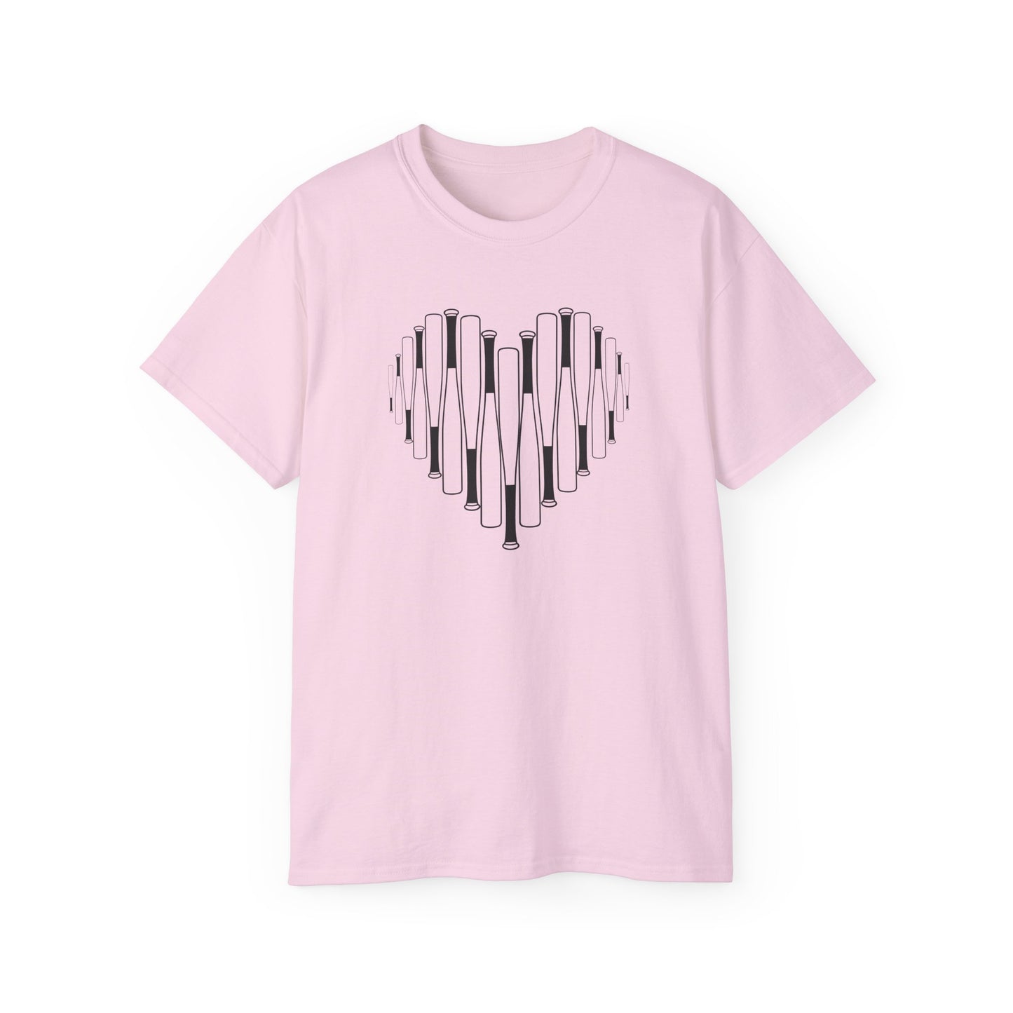 Cherry Baseball/Softball Heart Bat Tee