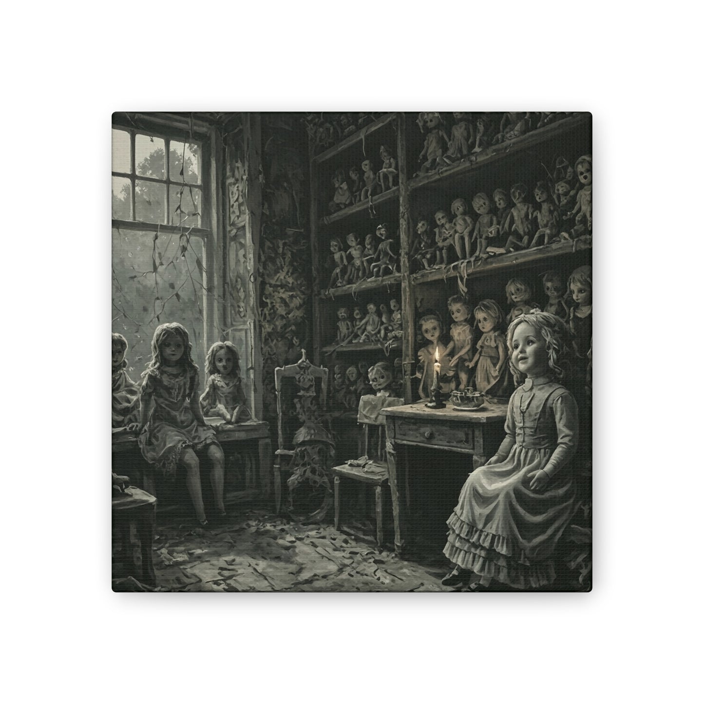 The Dollmaker's Den – Haunted Canvas Wall Art