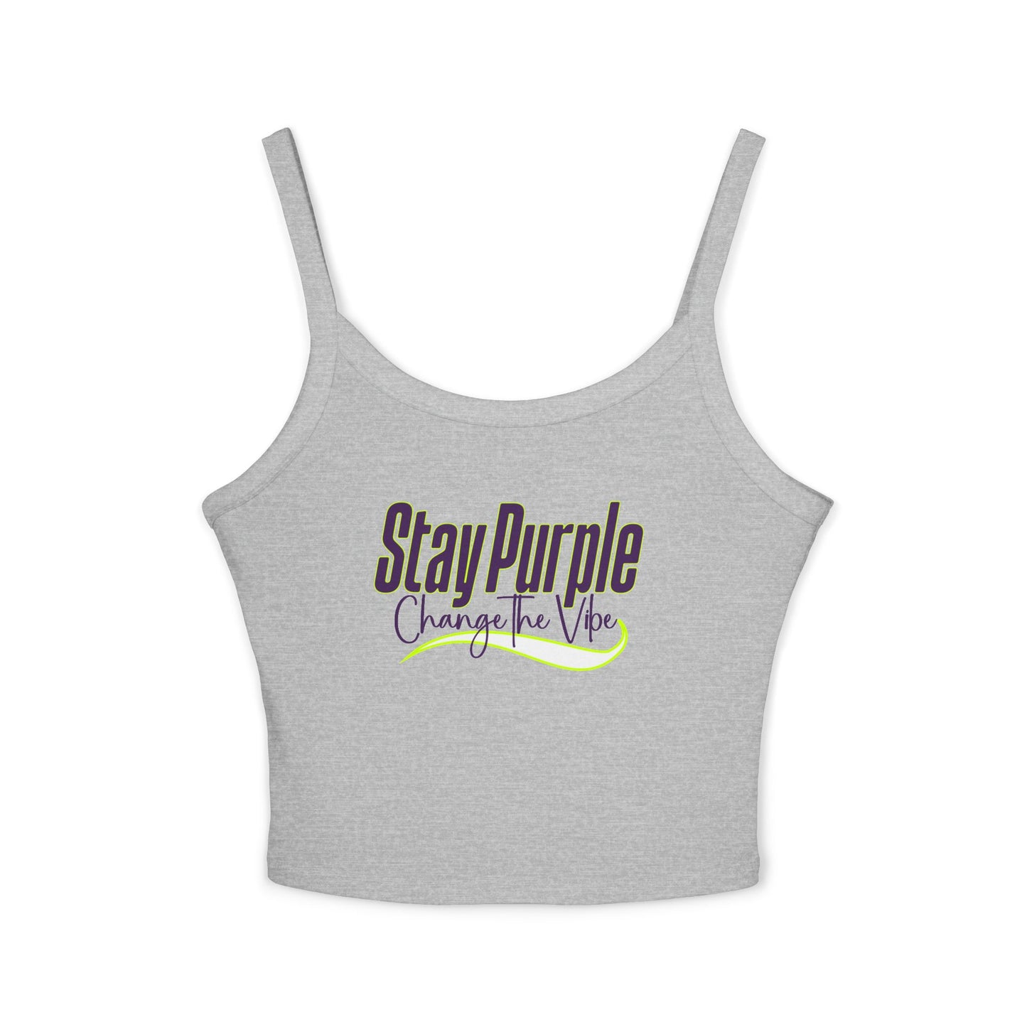 Stay Purple | Change the Vibe - Women's Spaghetti Strap Tank