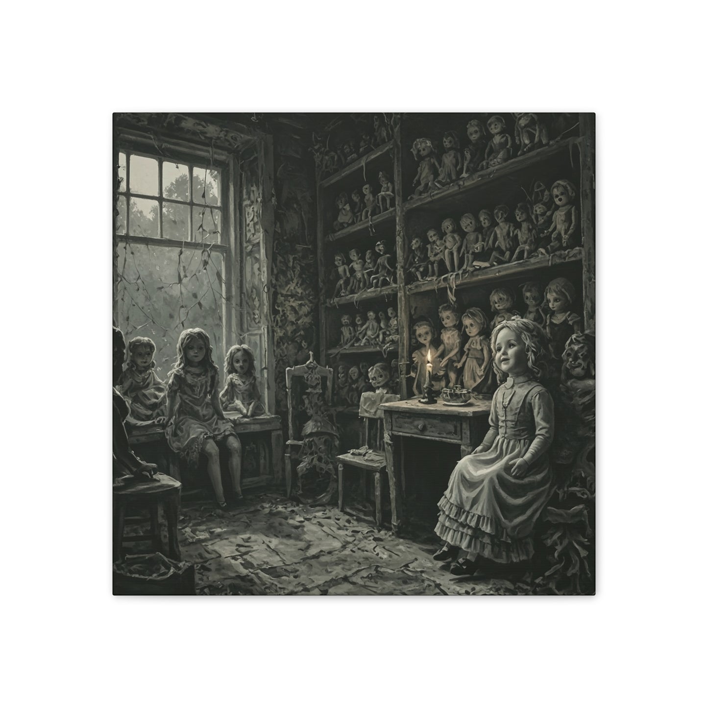 The Dollmaker's Den – Haunted Canvas Wall Art