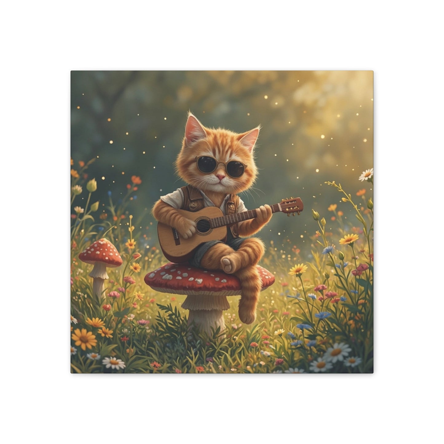 Cat Shreds in the Meadow – Canvas Wall Art