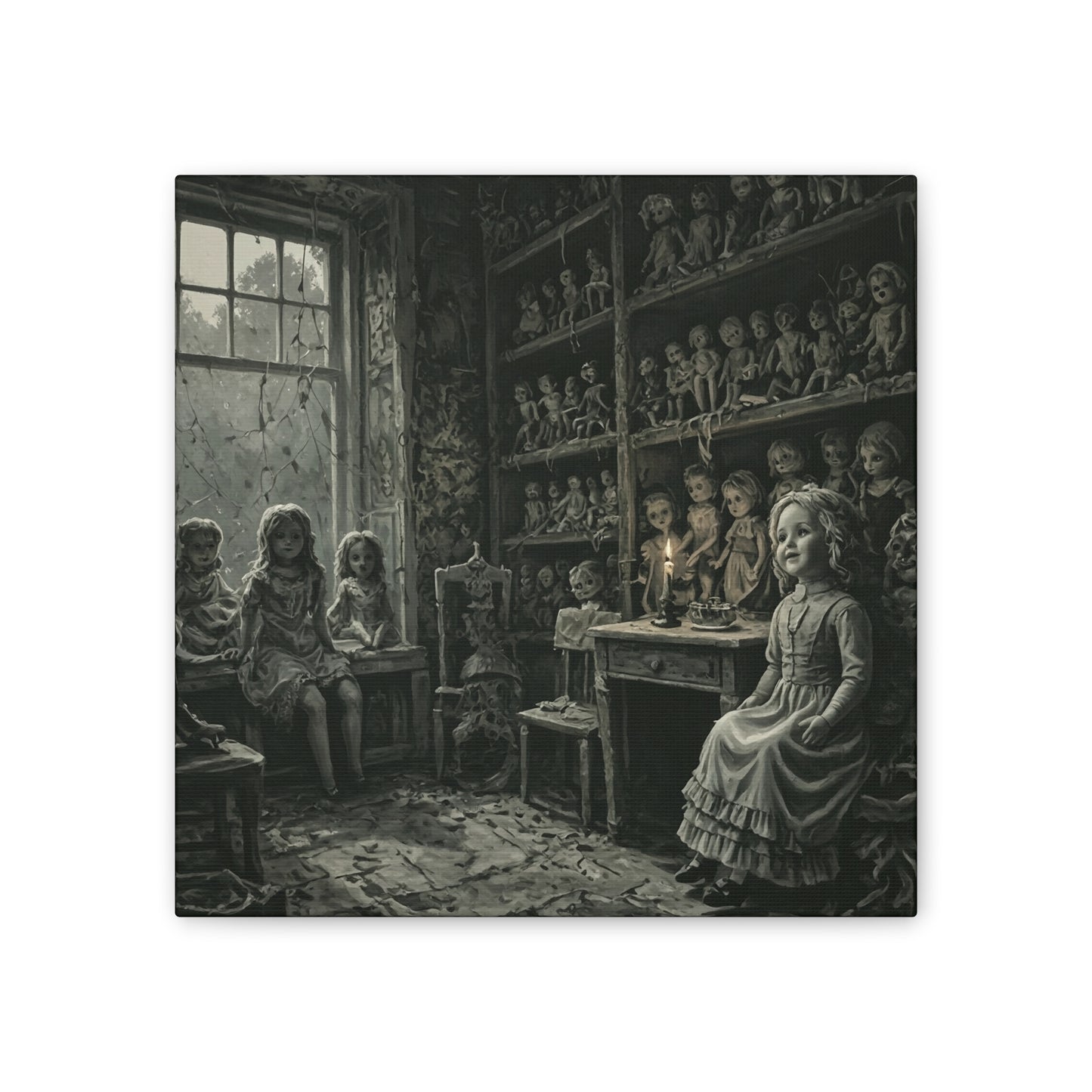 The Dollmaker's Den – Haunted Canvas Wall Art