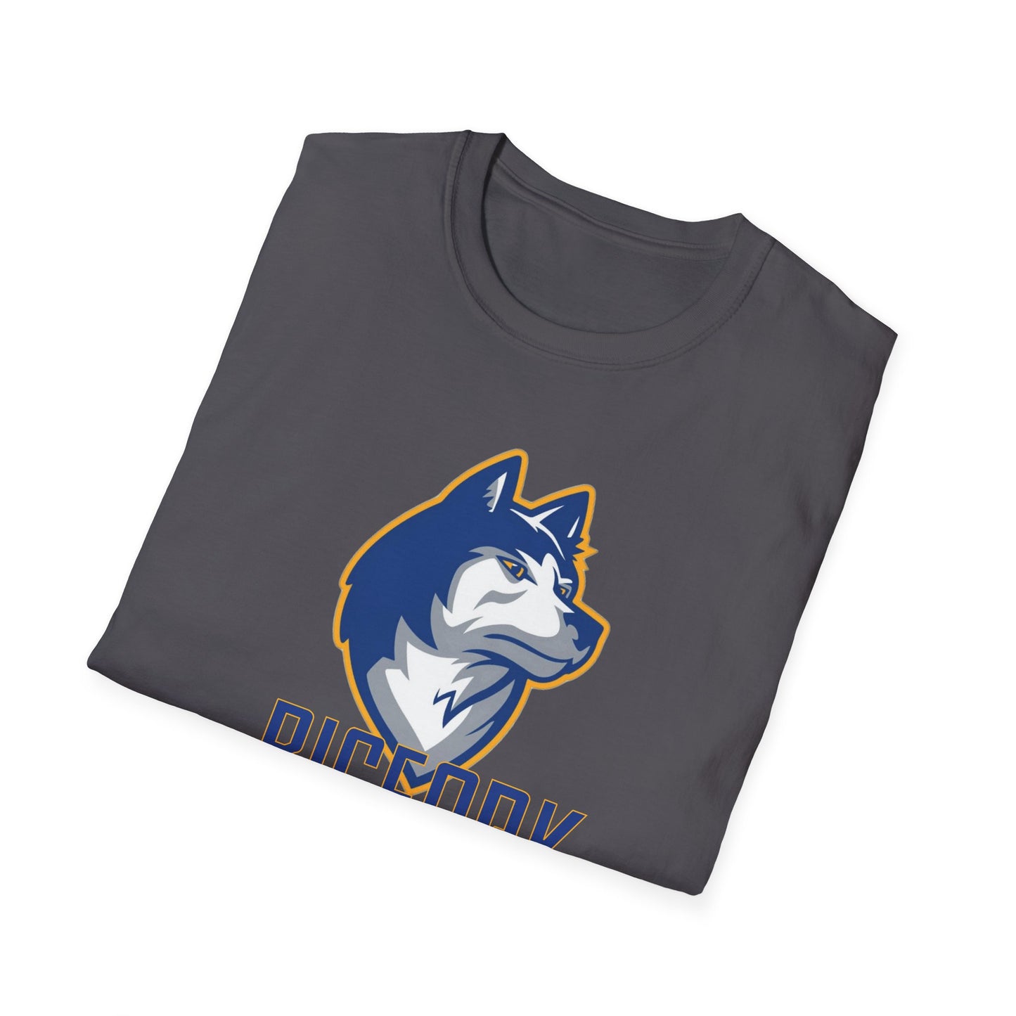 Bigfork Huskies Soft-Style Tee — Custom Back (“MOM #1” or Your Text)