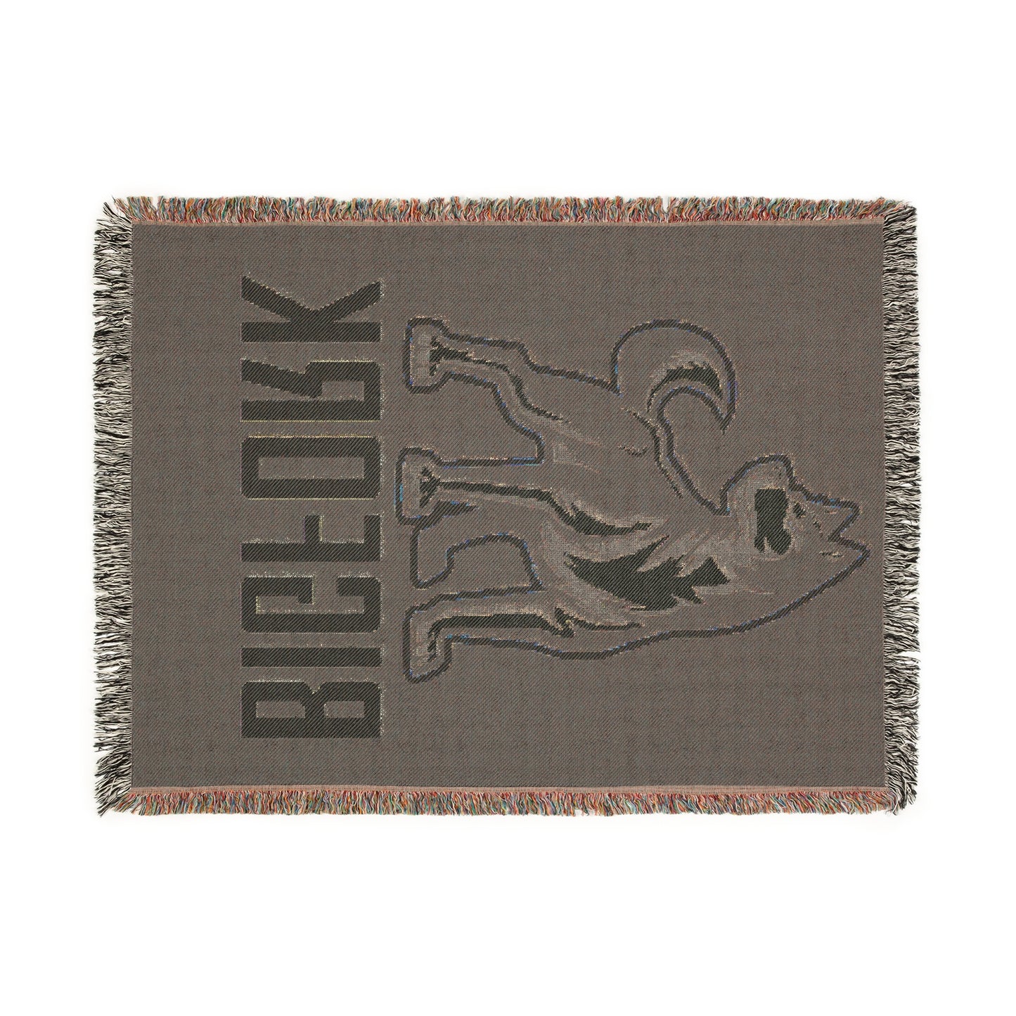 Bigfork Huskies Woven Throw Blanket β 100% Cotton, Fringed, 3 Sizes