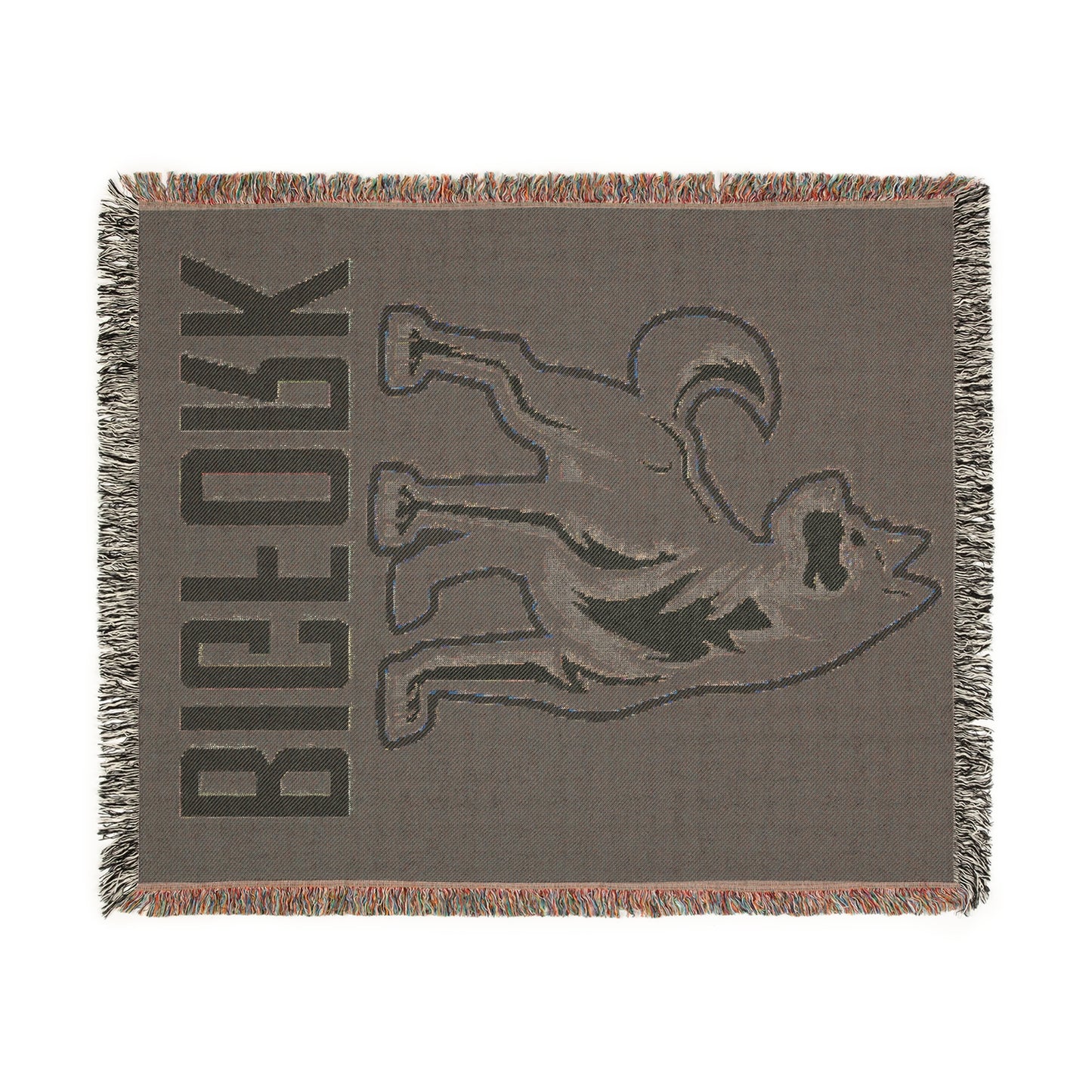 Bigfork Huskies Woven Throw Blanket β 100% Cotton, Fringed, 3 Sizes