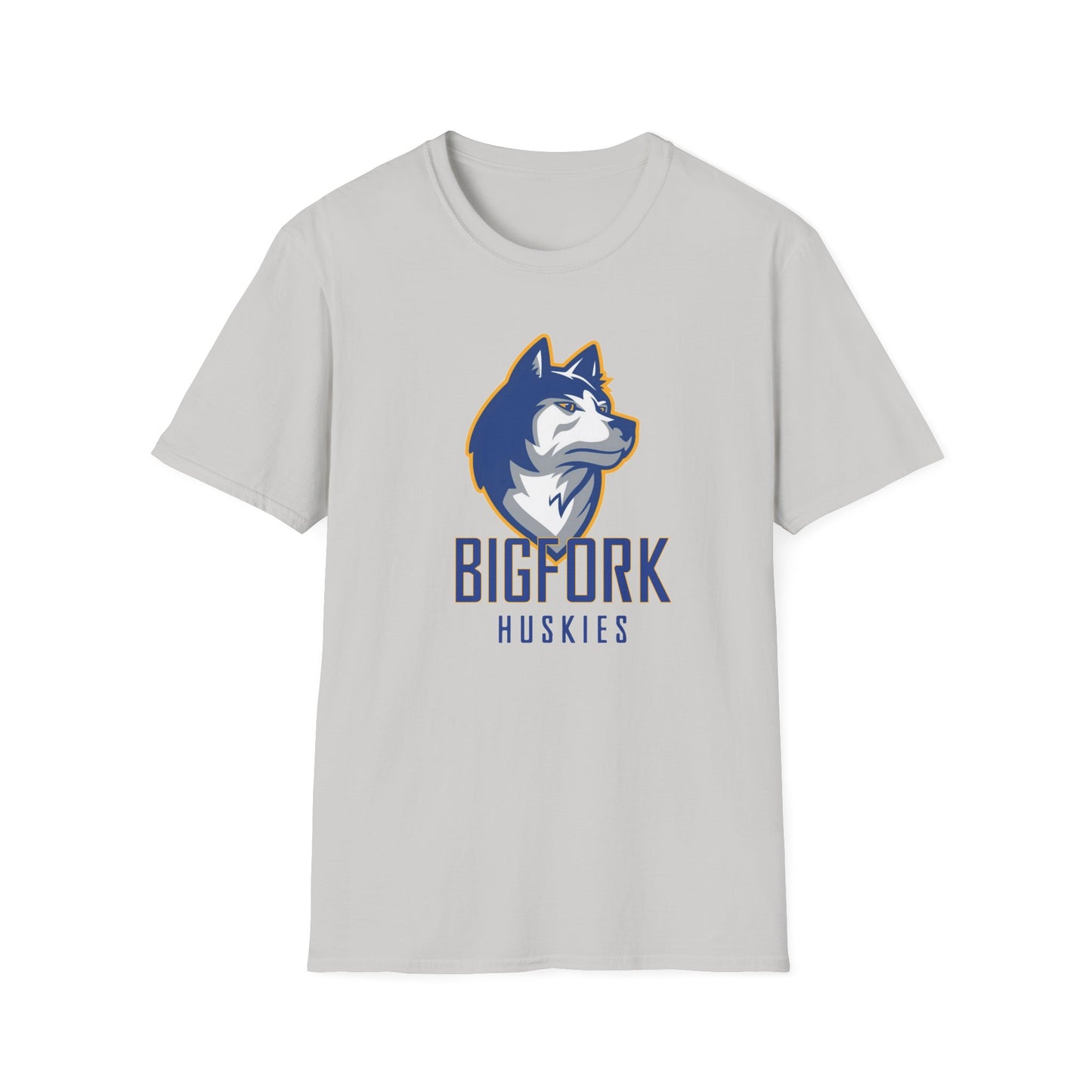 Bigfork Huskies Soft-Style Tee — Custom Back (“MOM #1” or Your Text)