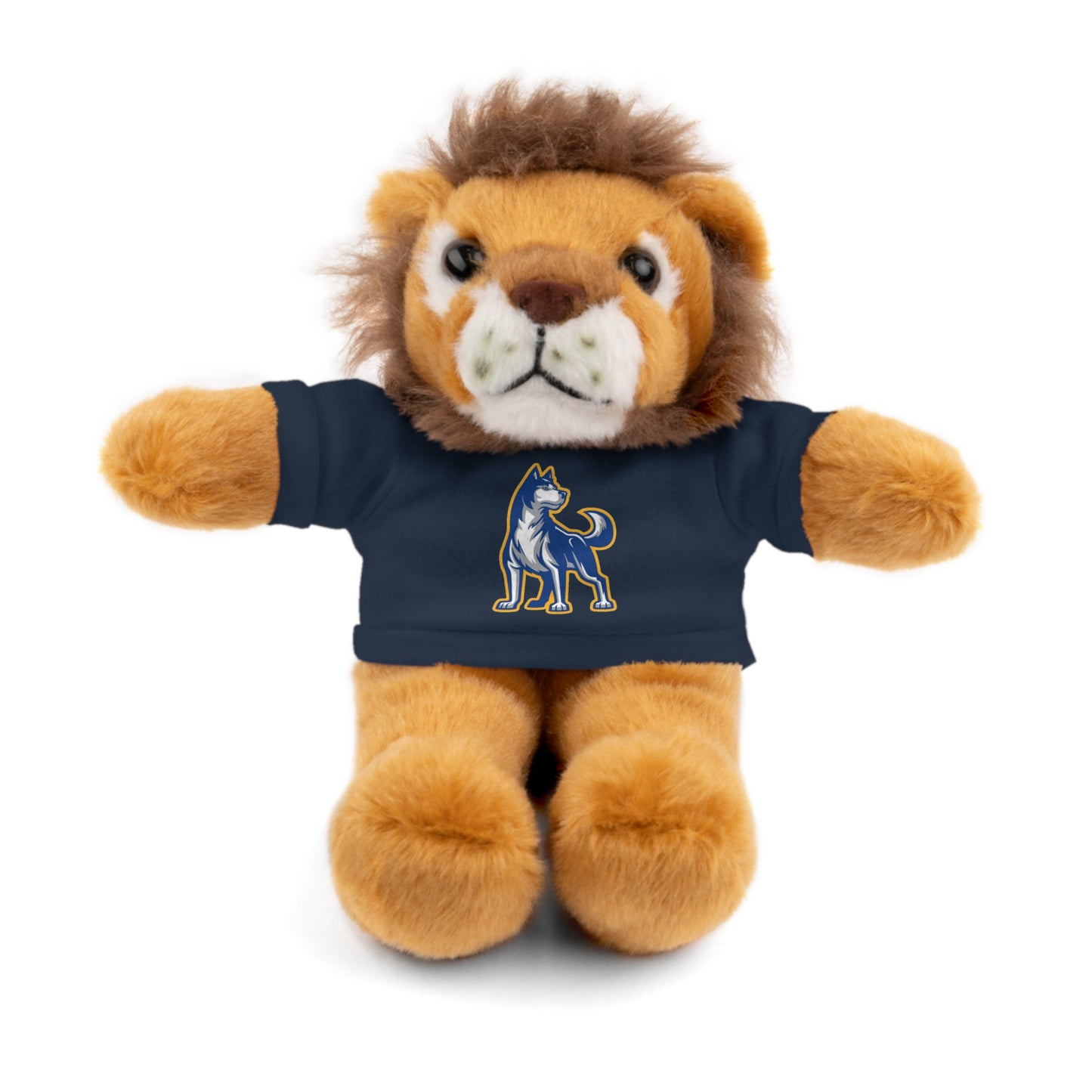 Huggable Huskies β 8" Plush Buddies w/ Logo Tee (Pick Your Animal + Tee Color)