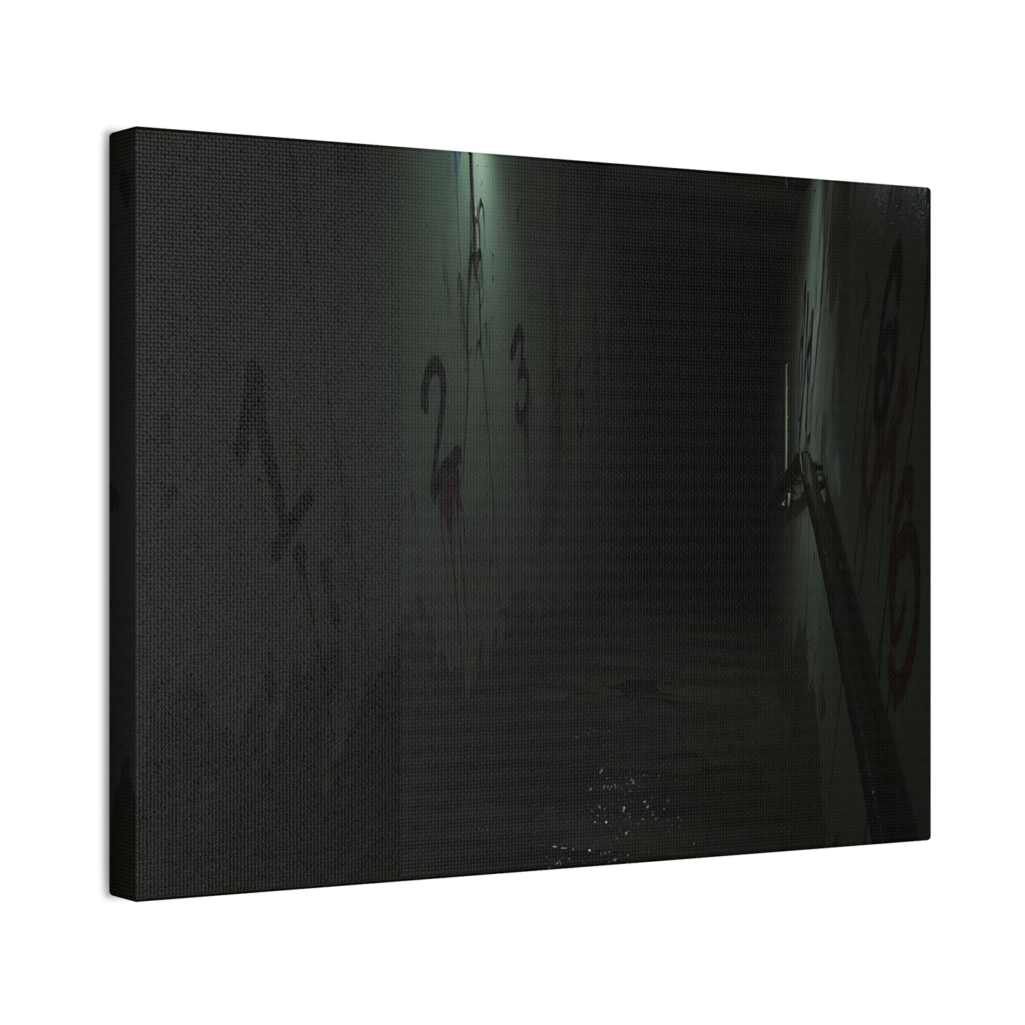Count Your Steps, Not Your Regrets – Haunted Stairwell Canvas