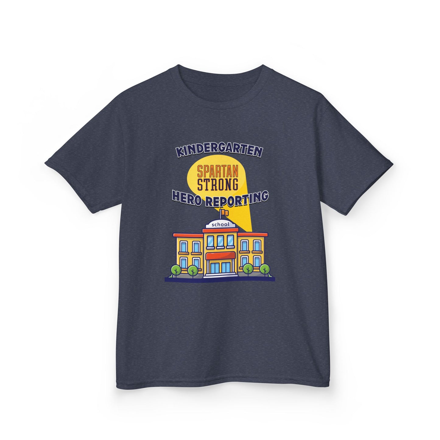 Kindergarten: Spartan Strong, Hero Reporting – NK Spartans Kids Tee