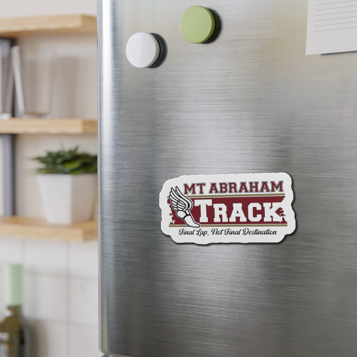 Mt. Abraham Track Magnet — “Final Lap, Not Final Destination”