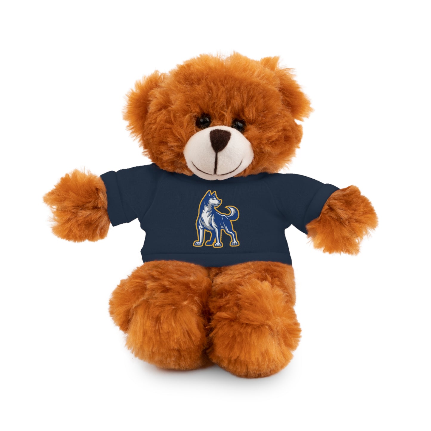 Huggable Huskies β 8" Plush Buddies w/ Logo Tee (Pick Your Animal + Tee Color)