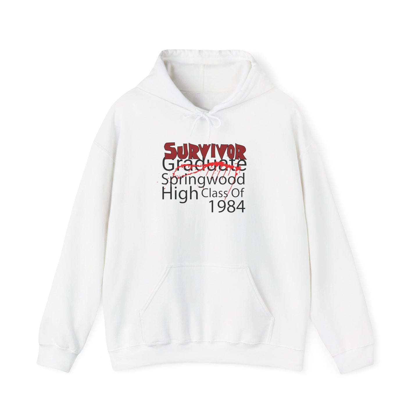 Springwood High Class of 1984 Survivor Hoodie – Horror Movie Alumni Gear