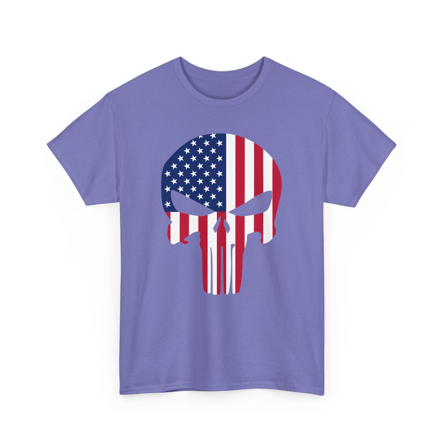 American Skull Tee - Bold Patriotism Meets Edgy Style