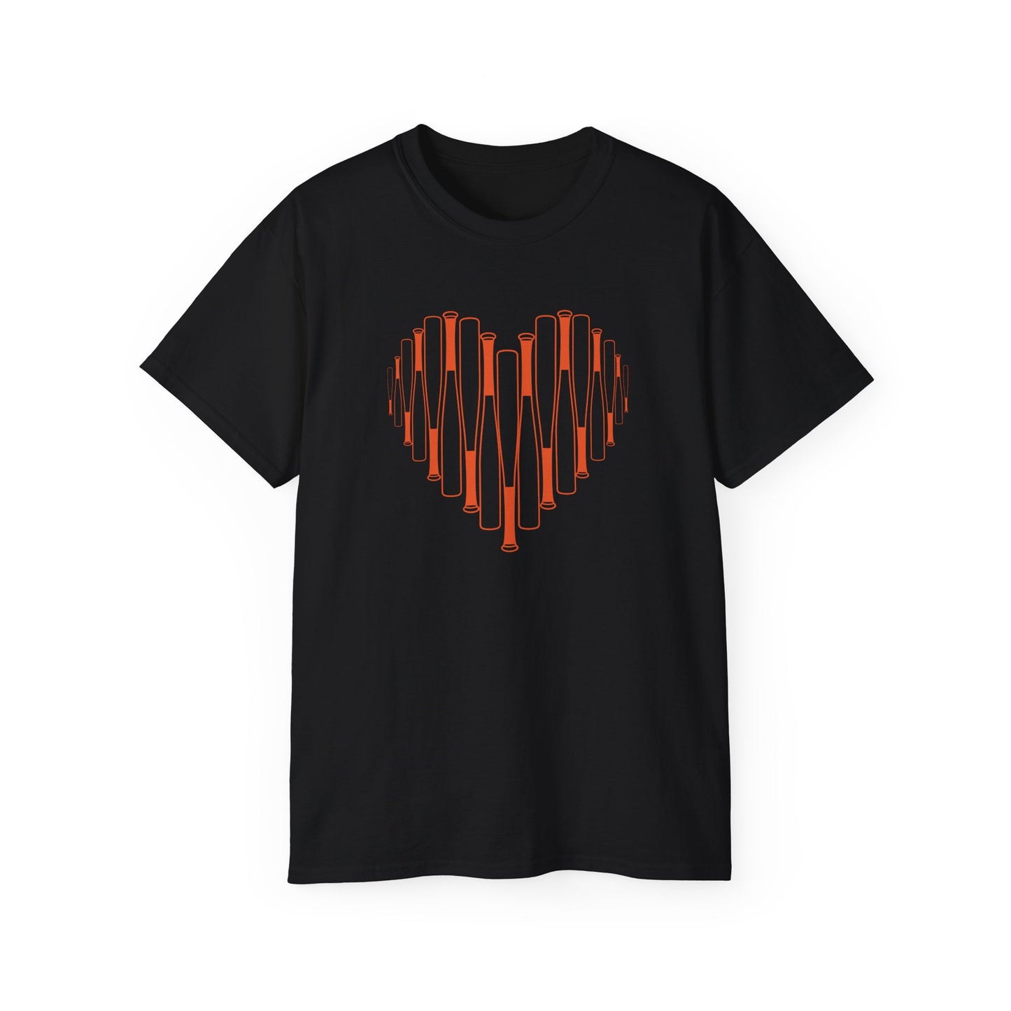 Cherry Baseball/Softball Heart Bat Tee