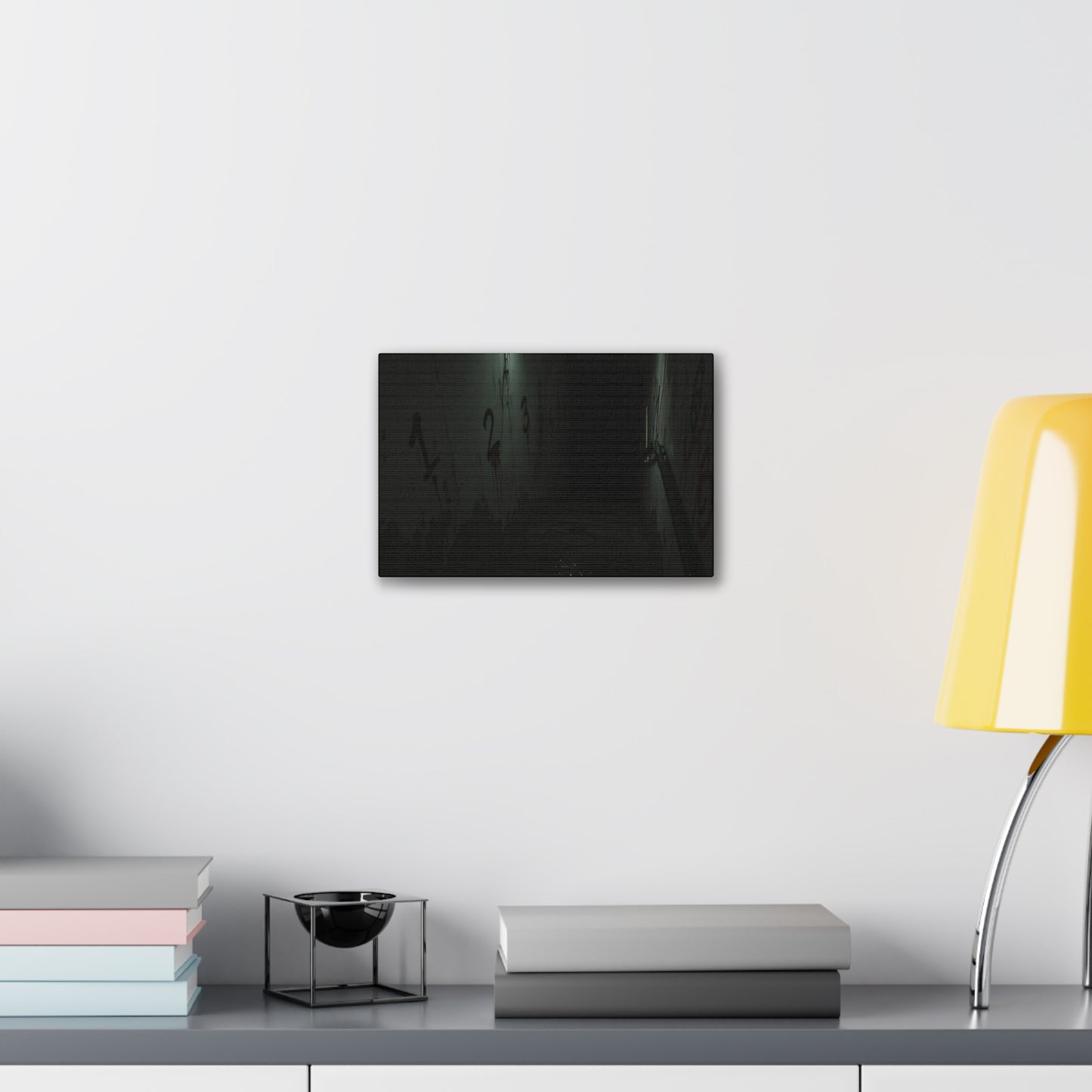 Count Your Steps, Not Your Regrets – Haunted Stairwell Canvas