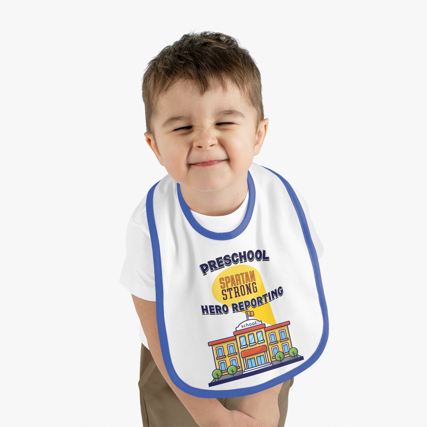 Preschool: Spartan Strong, Hero Reporting – NK Spartans Baby Bib